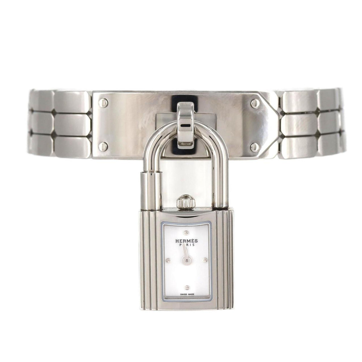 Pre-Owned Herm?s Kelly KE4.110 Stainless Steel Quartz Watch