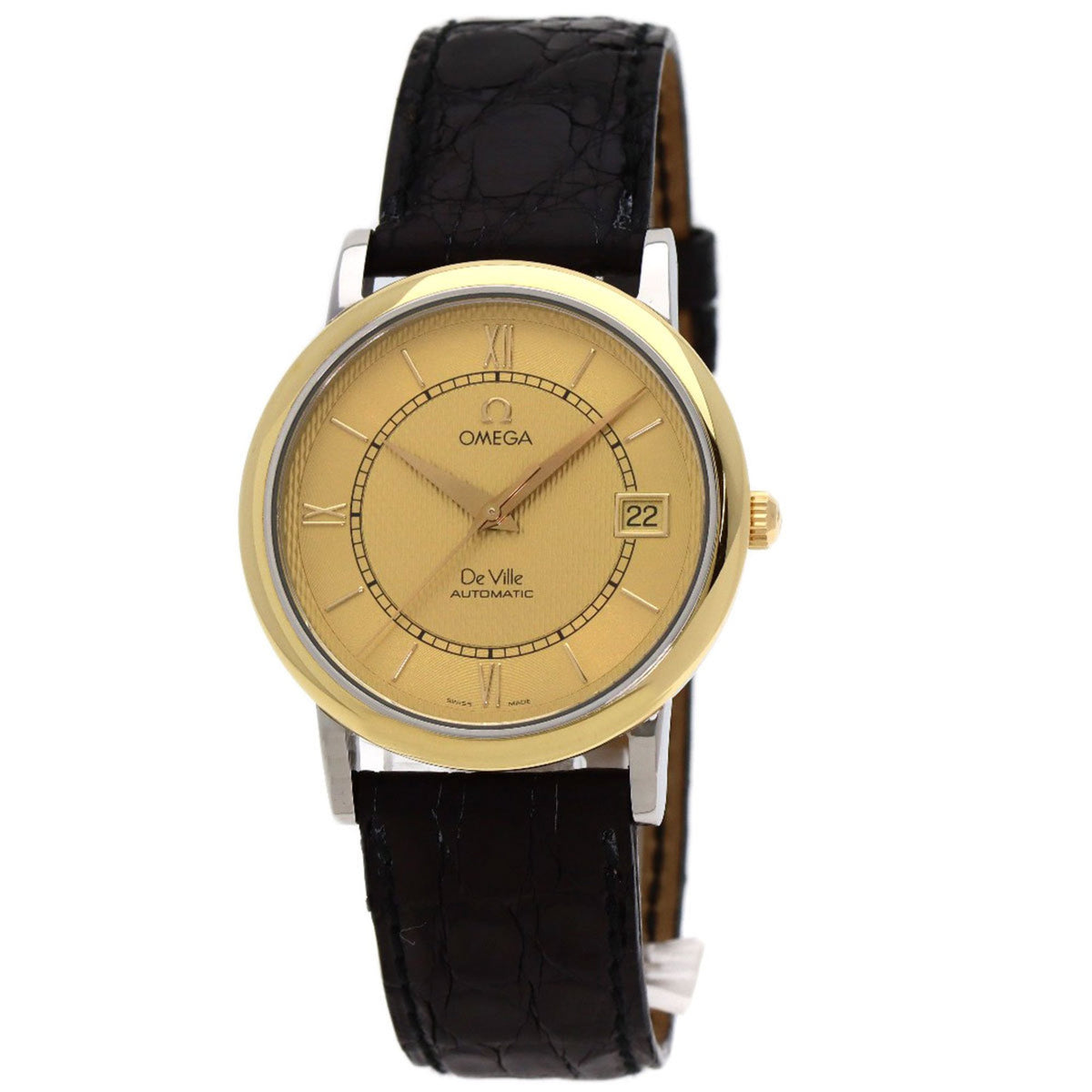 Pre-Owned OMEGA De Ville Prestige GP/Leather Men's Watch