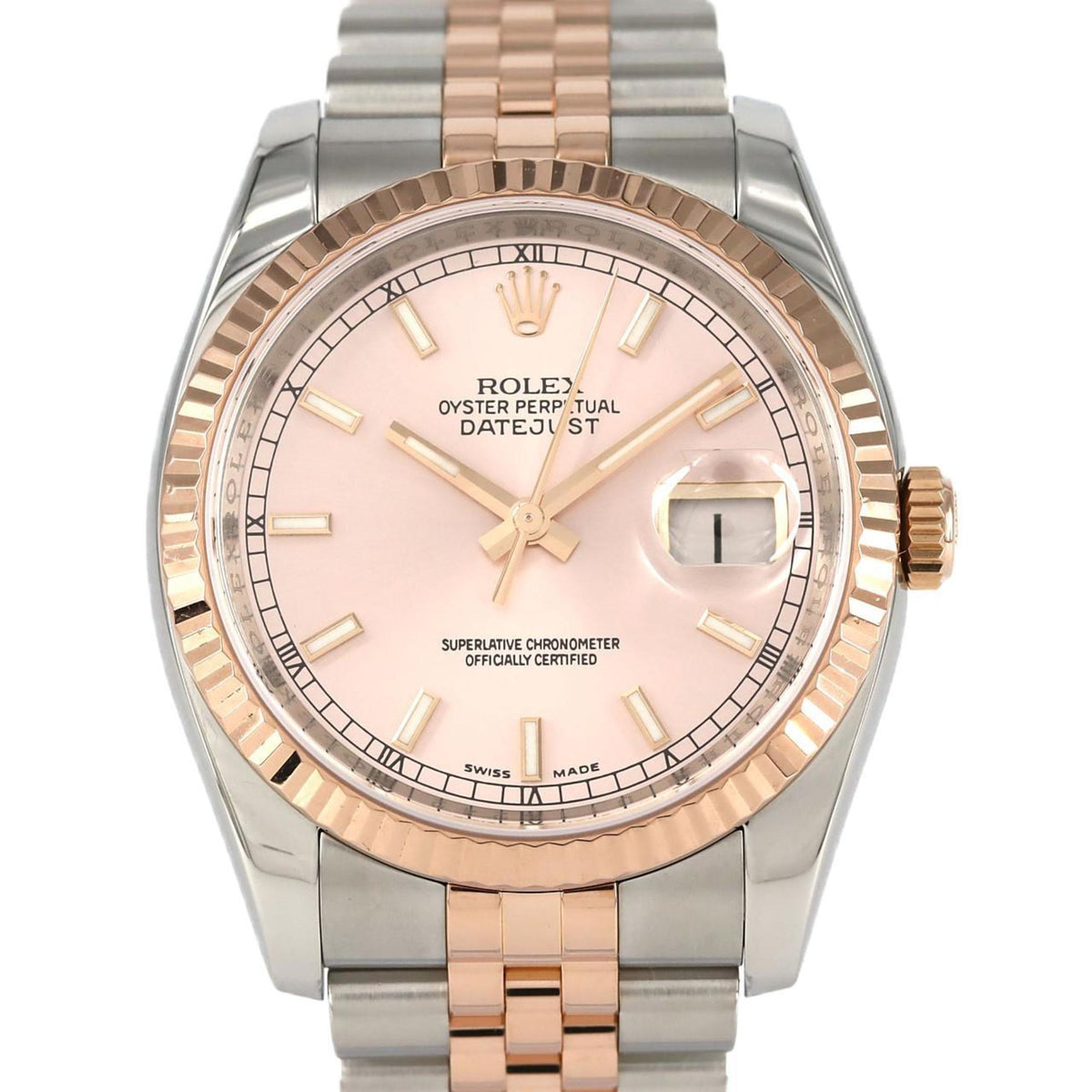 Pre-Owned Rolex Datejust 116231 SSxPG Automatic Watch D Serial