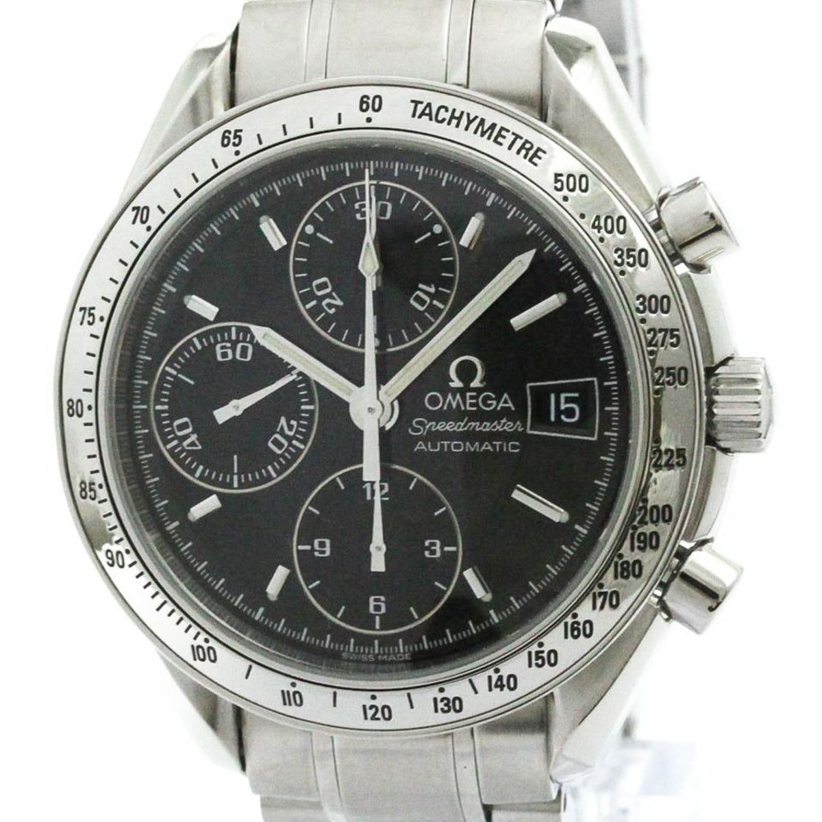 Pre-Owned OMEGA Speedmaster Date Steel Automatic Mens Watch 3513.50 Polished
