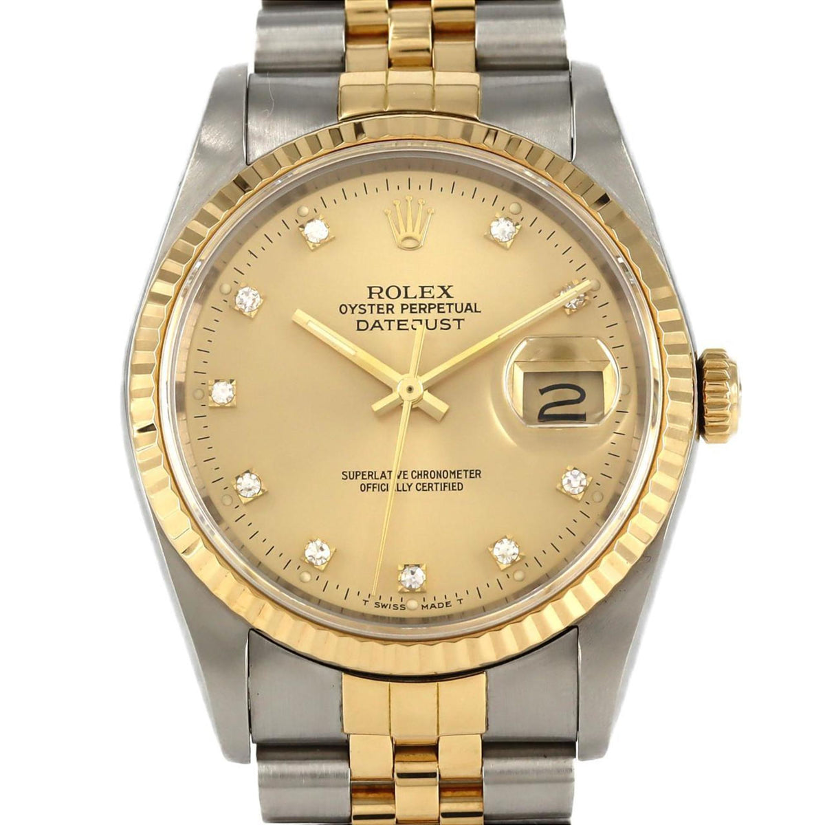Pre-Owned Rolex Datejust 16233G. SSxYG Automatic Watch, R-Serial
