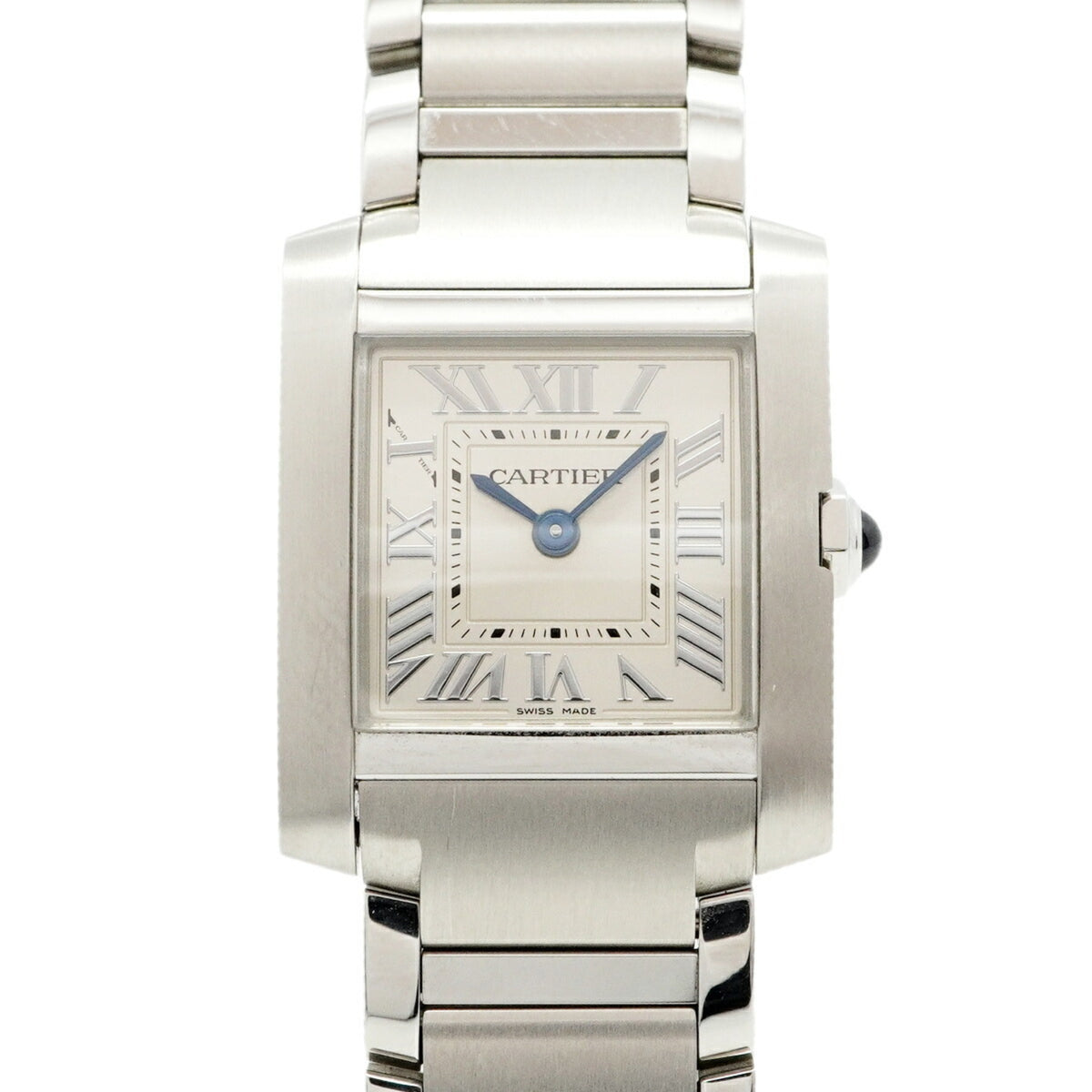 Pre-Owned Cartier Tank Fran?aise SM WSTA0065 Silver Dial Women's Watch