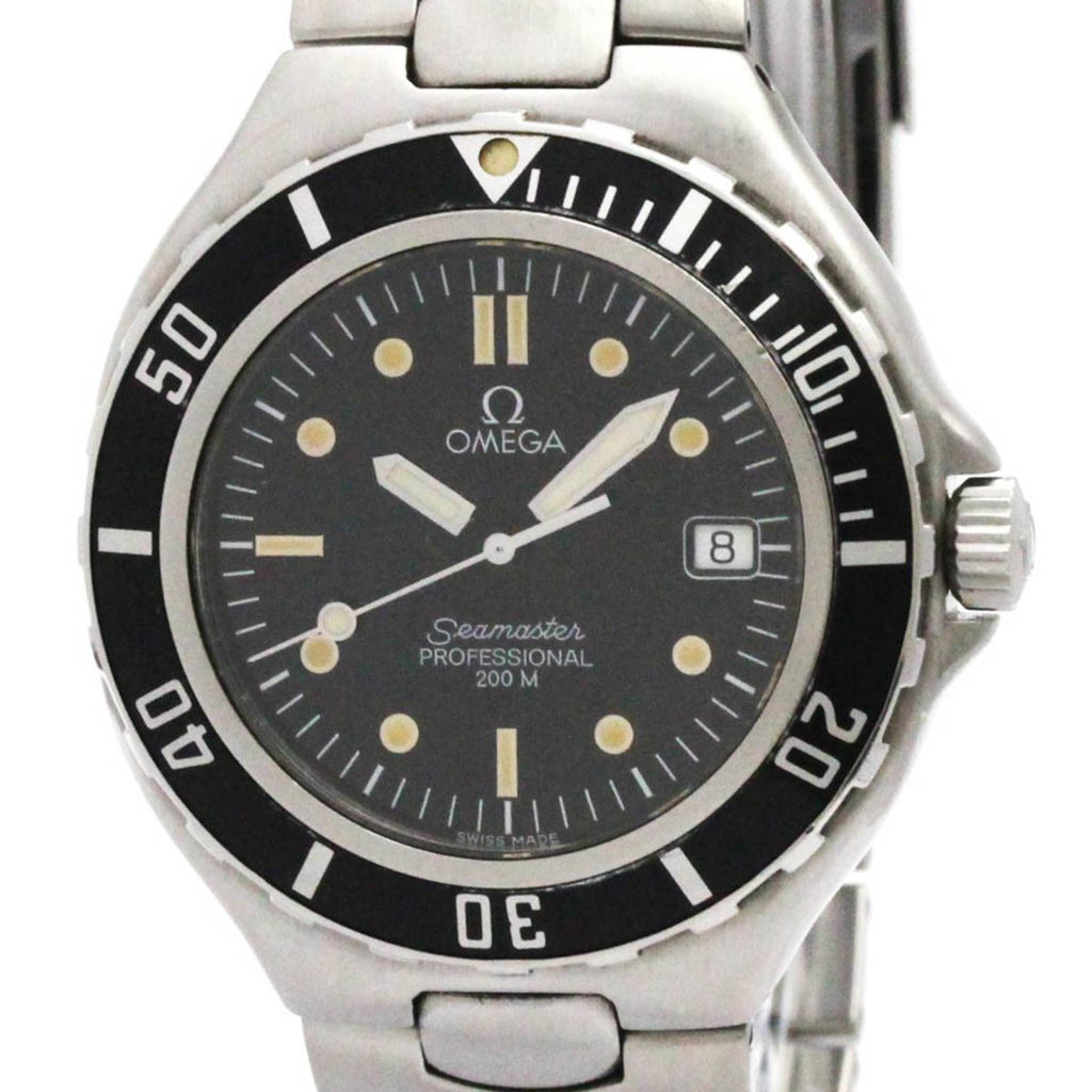 Pre-Owned OMEGA Seamaster Professional 200M Large Size Steel Mens Watch 396.1062 Polished