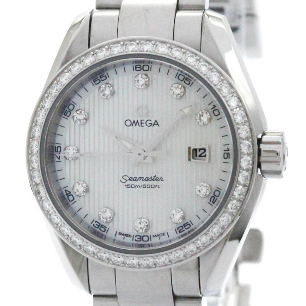 Montre femme Omega Seamaster Aqua Terra Diamond MOP d'occasion 231.15.30.61.55.001 BF574104 