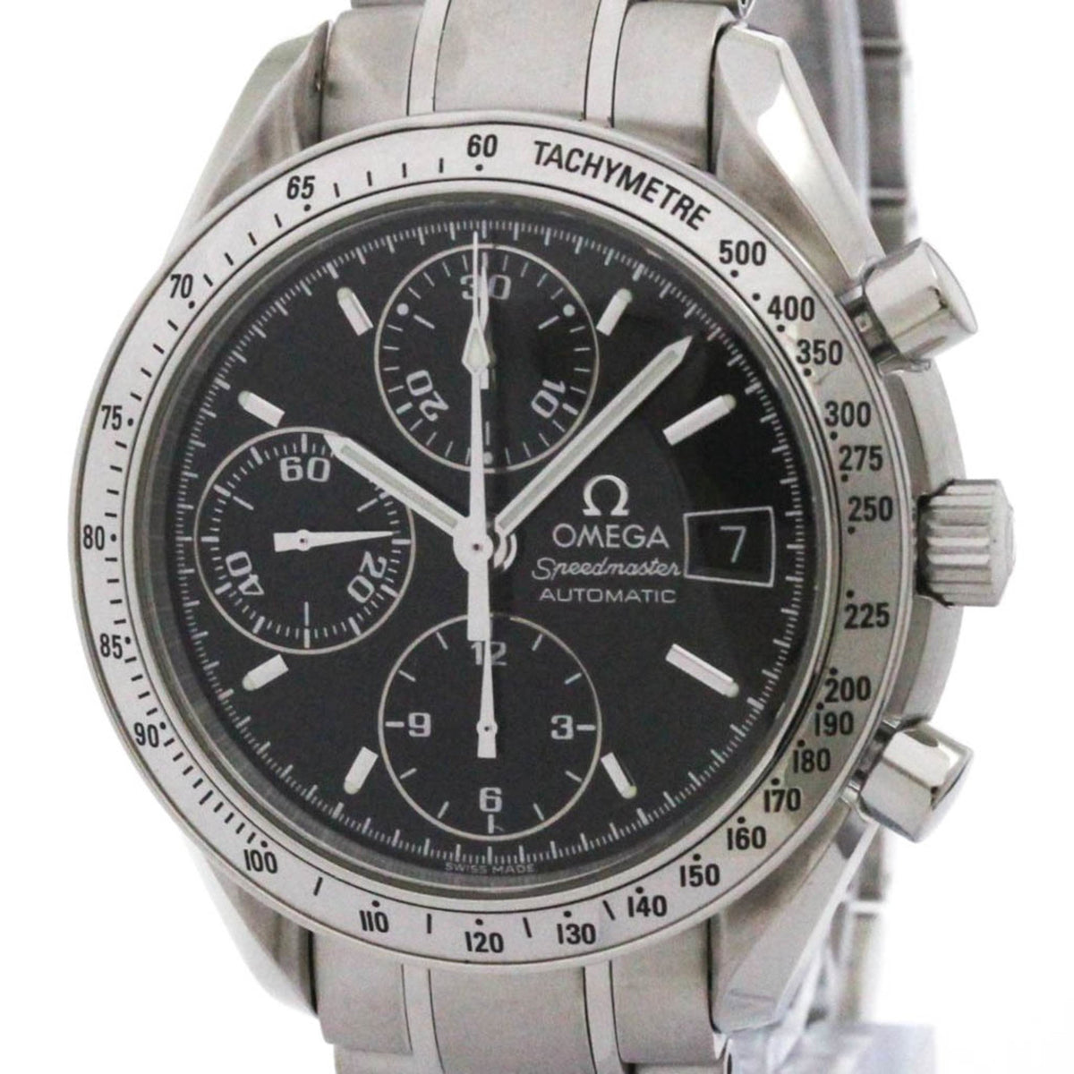 Pre-Owned OMEGA Speedmaster Date Steel Automatic Mens Watch 3513.50 Polished