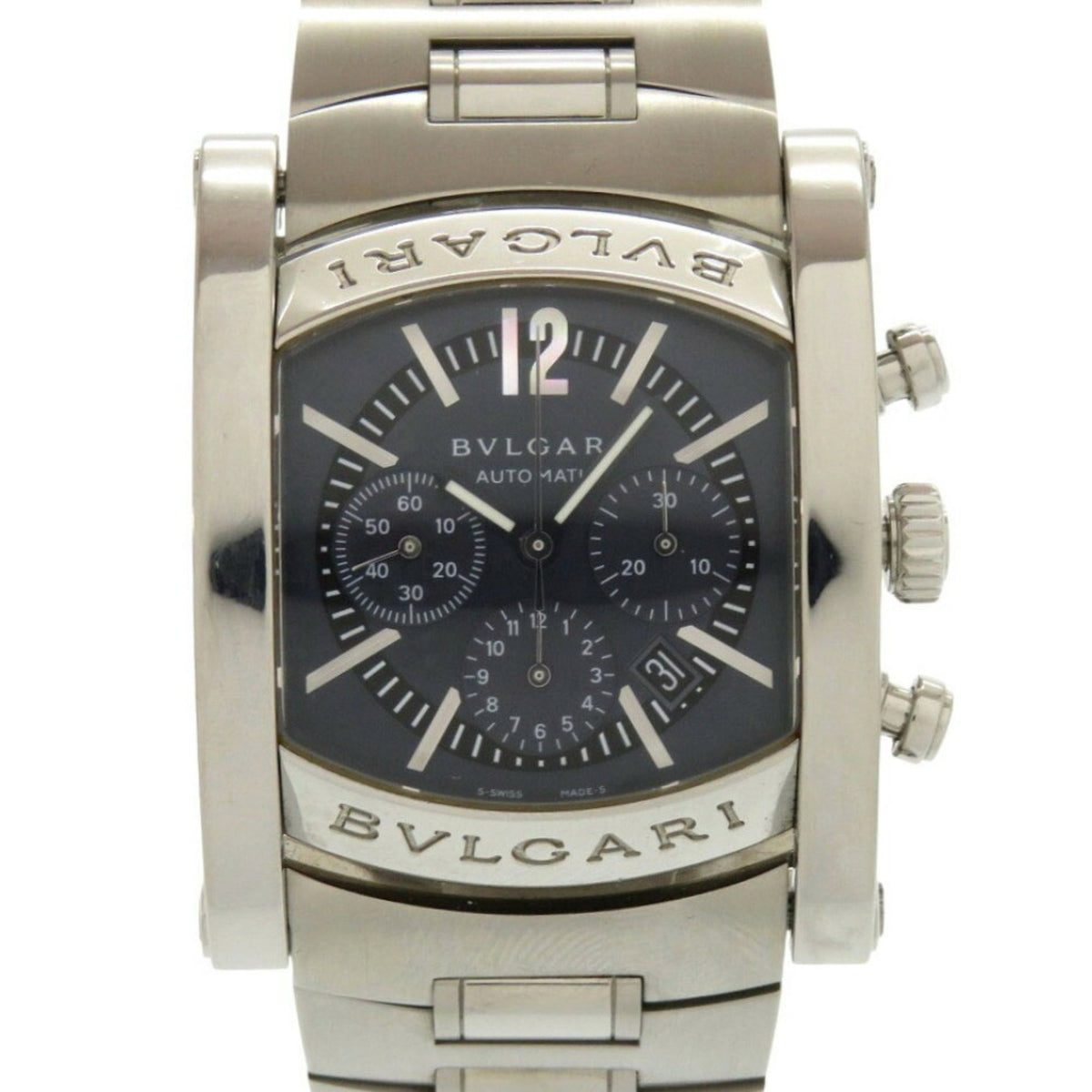 Gebrauchte Bvlgari Ashoma Chrono A4SCH SS Grau Automatikuhr Silber 0172BVLGARI 