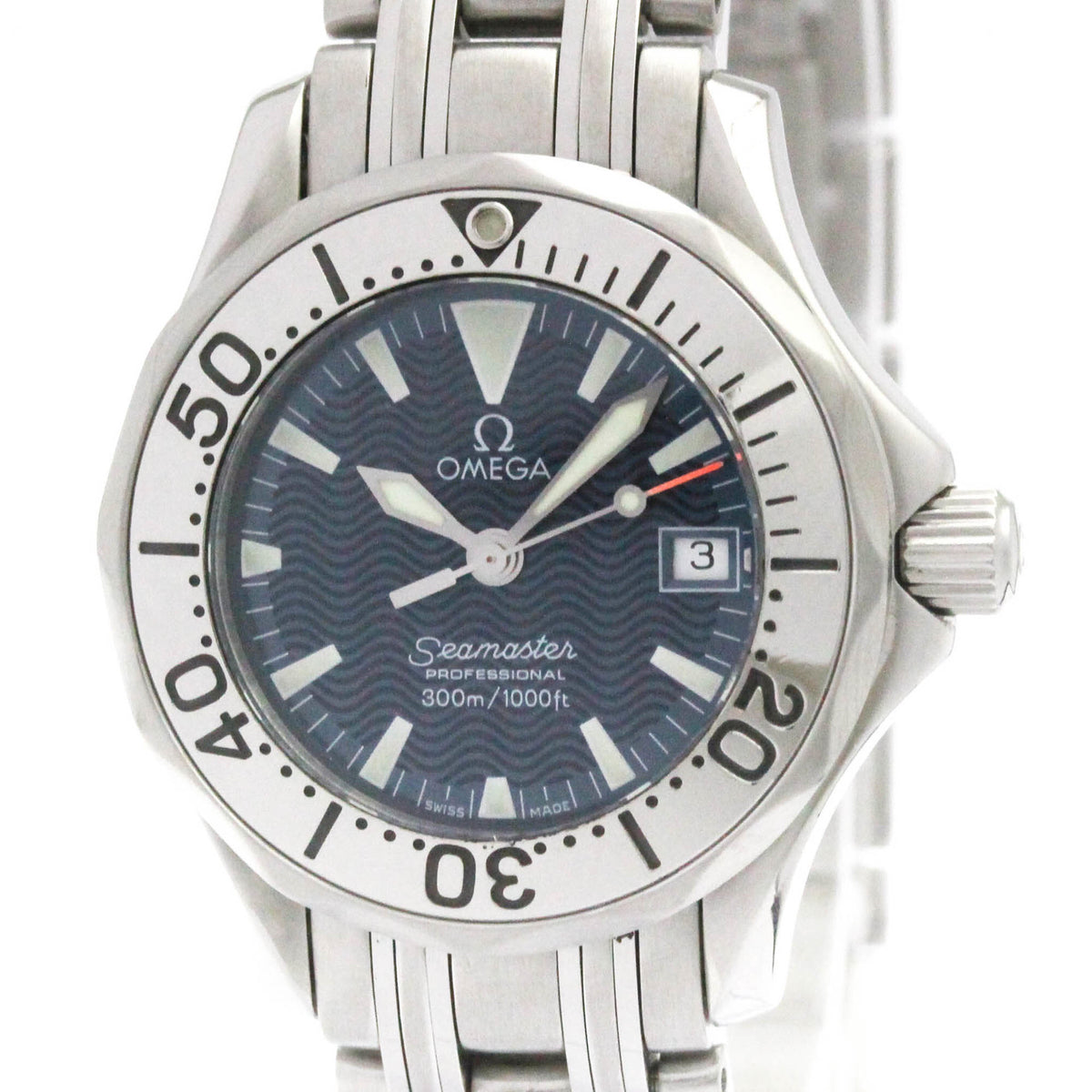 Pre-Owned OMEGA Seamaster Professional 300M Jacques Mayol Watch 2584.80 Polished