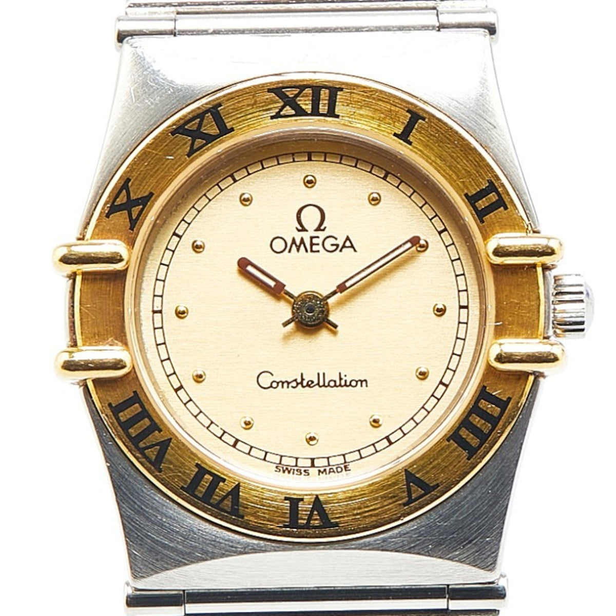 Pre-Owned Omega Constellation Watch 1270.10.00 Quartz Gold Dial Stainless Steel Yellow Women's OMEGA