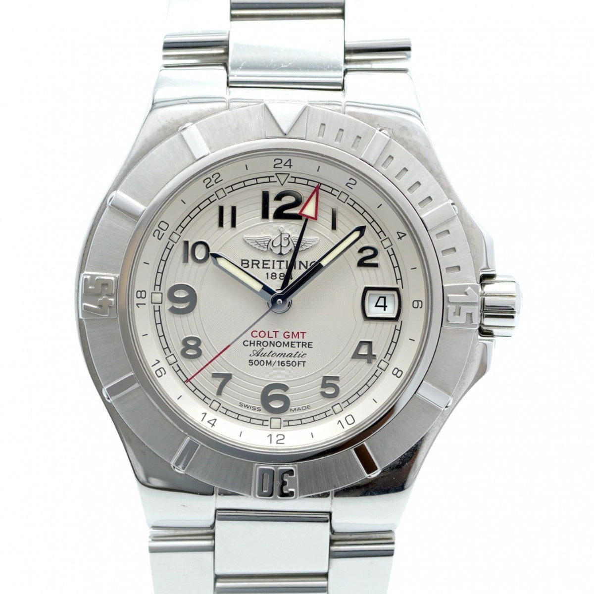 Pre-Owned Breitling Colt GMT A32370 Silver Dial Men's Watch