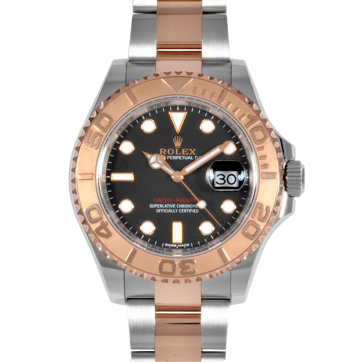 Pre-Owned Rolex ROLEX 116621 Yacht-Master 40 Random Watch Automatic Black Dial PG x SS 2017 Men's