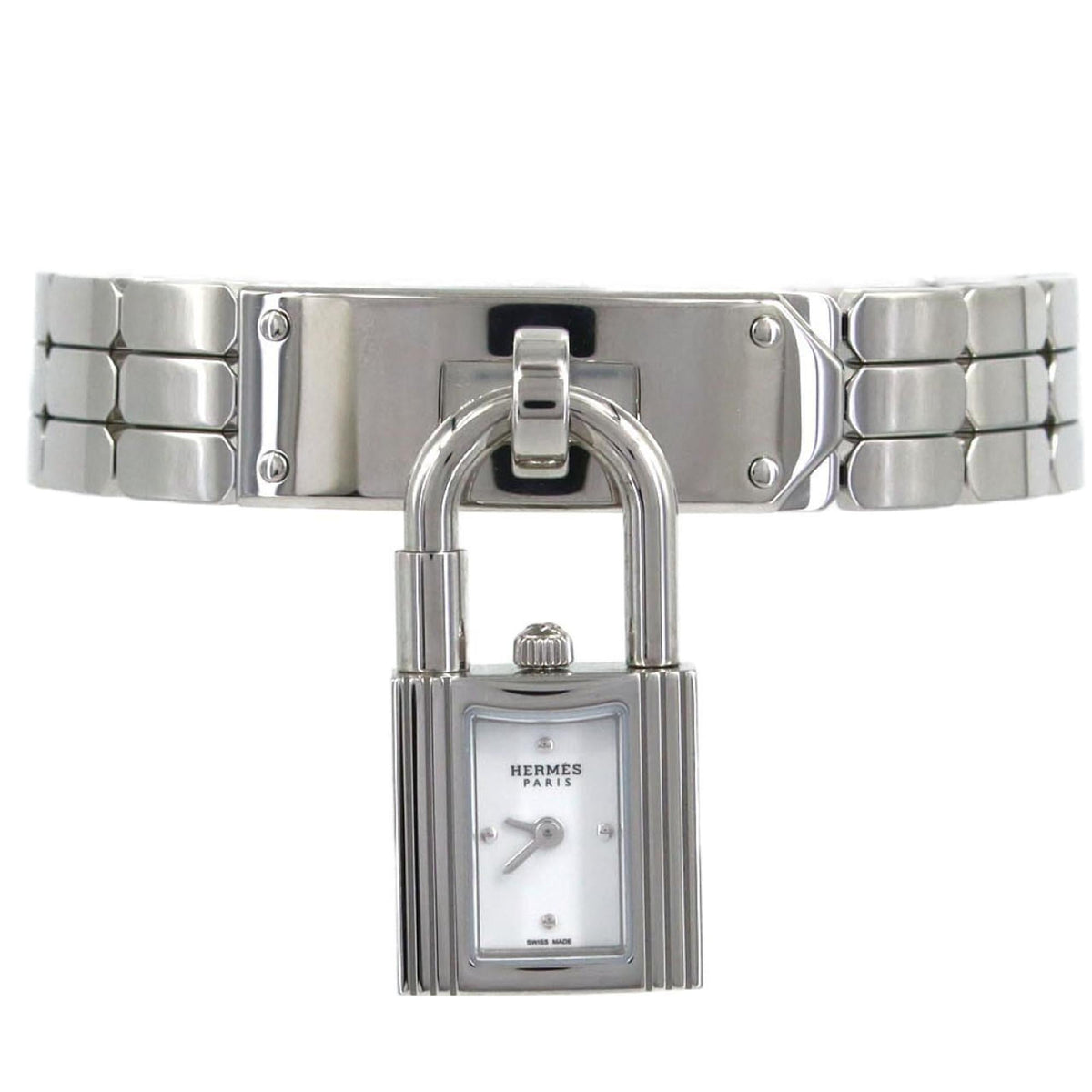 Pre-Owned Herm?s Kelly KE4.110 Stainless Steel Quartz Watch