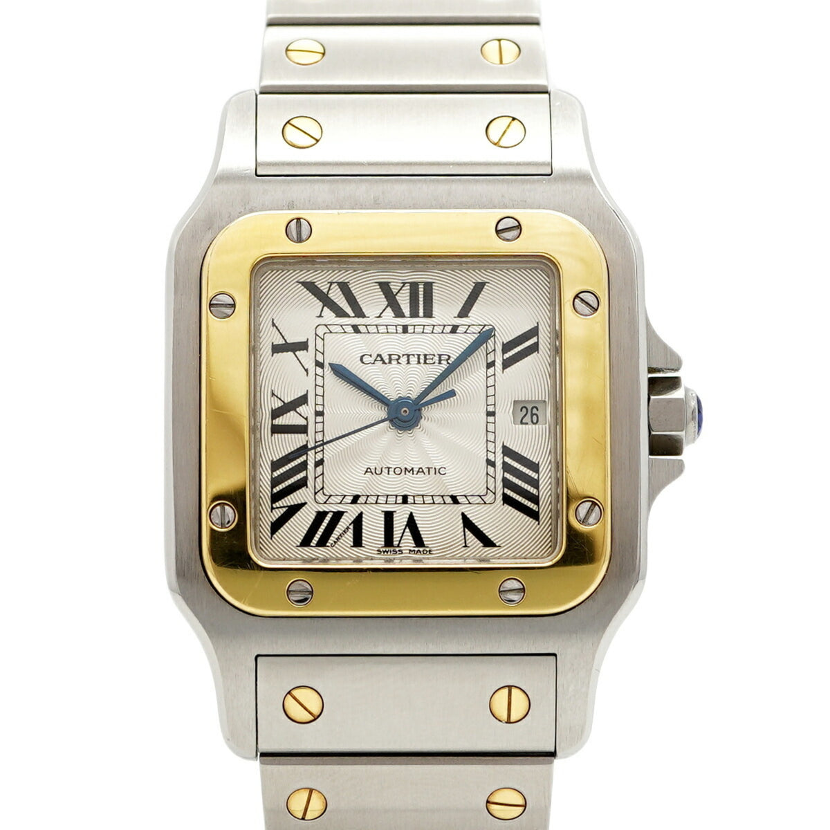 Pre-Owned Cartier Santos Galbe LM W20058C4 Silver Dial Watch for Men and Women