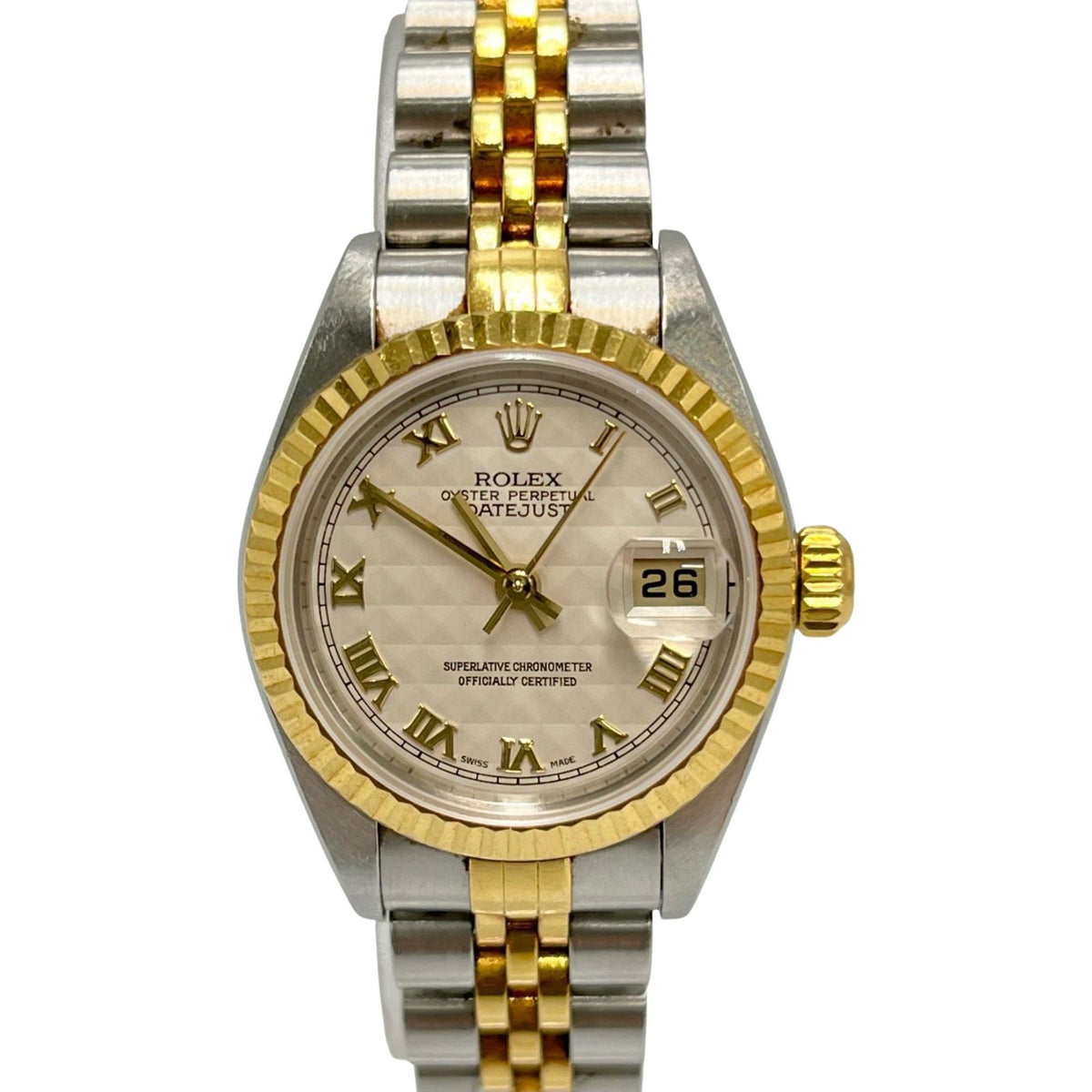 Pre-Owned Rolex Datejust 79173 Stainless Steel and 18K Yellow Gold Women's Watch