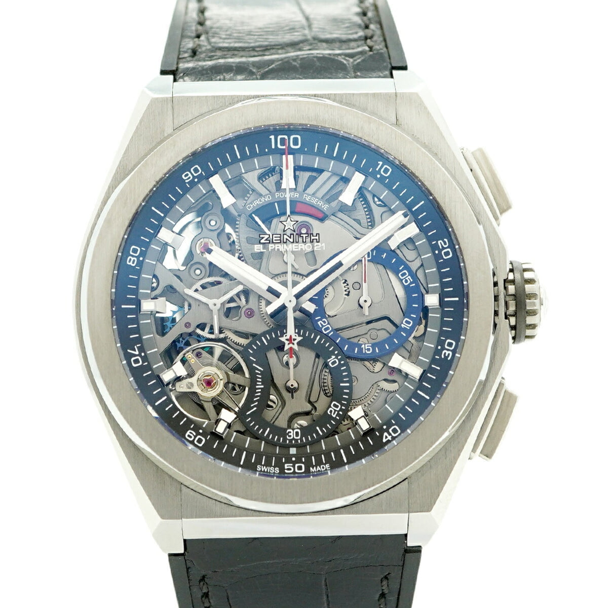 Pre-Owned Zenith Defy El Primero 21 95.9000.9004 78.R582 Skeleton Dial Men's Watch