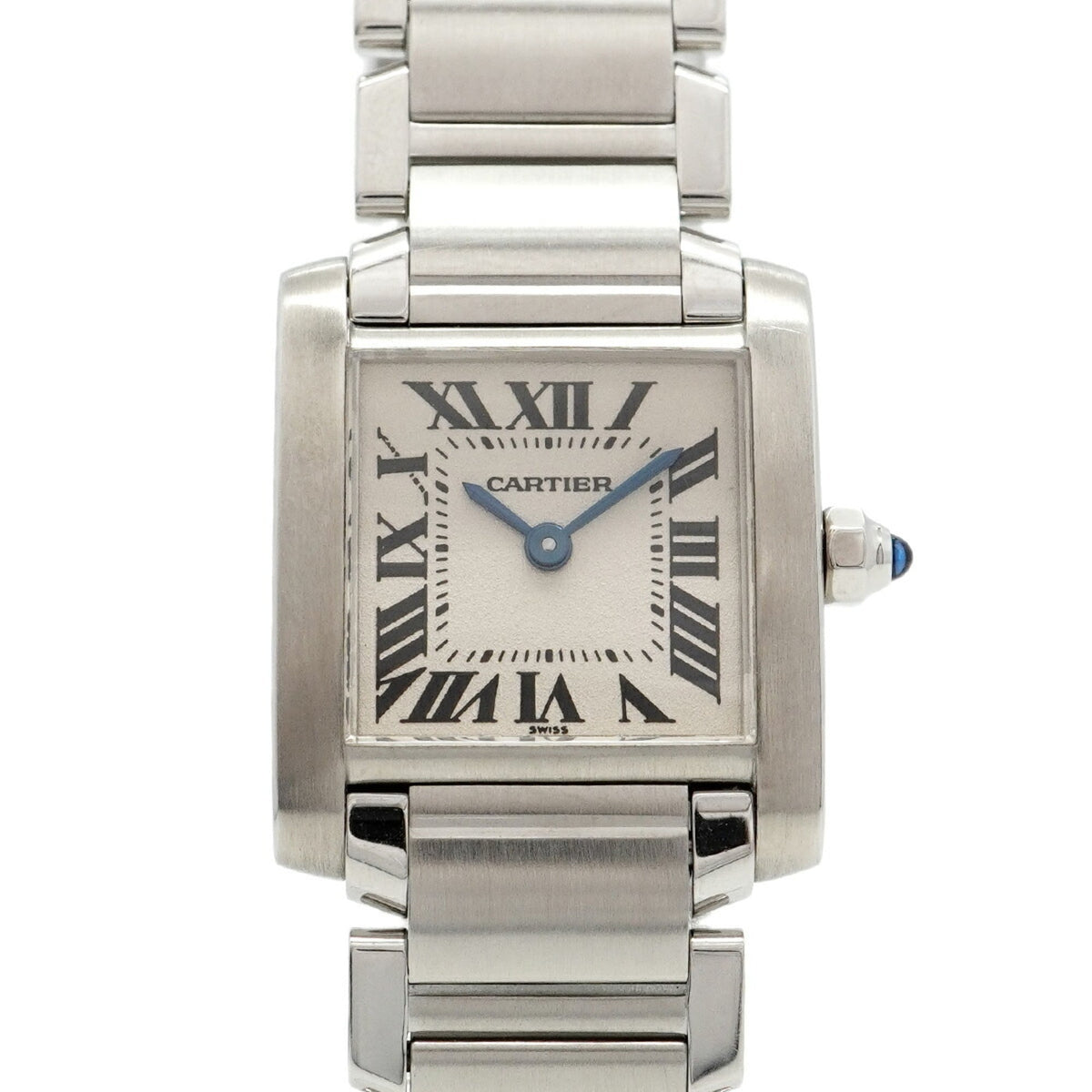 Pre-Owned Cartier Tank Fran?aise SM W51008Q3 Ivory Dial Women's Watch