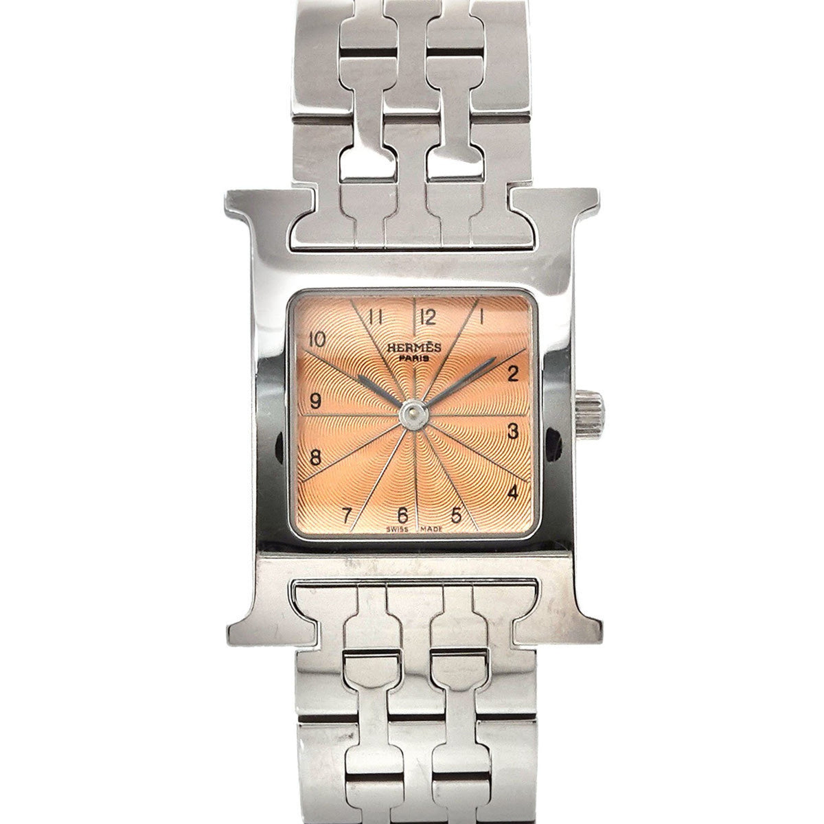 Pre-Owned Herm?s H Watch HH1 210 Women's Pink Quartz