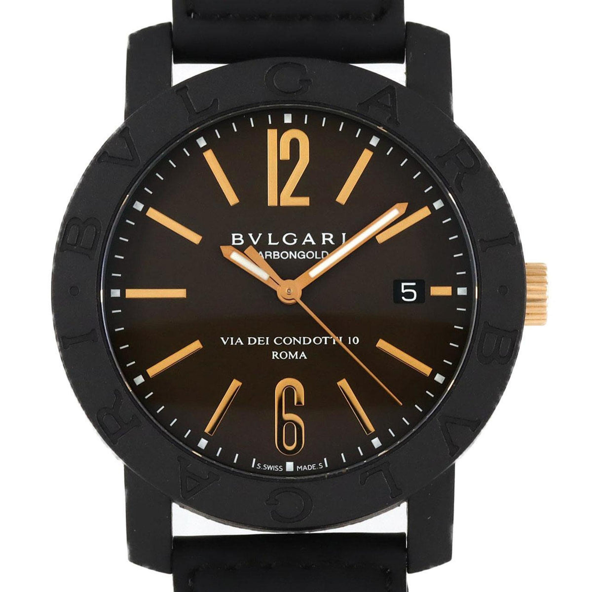 Gebrauchte Bvlgari Carbon Gold BB40CL BBP40C11CGLD Uhr Automatik 