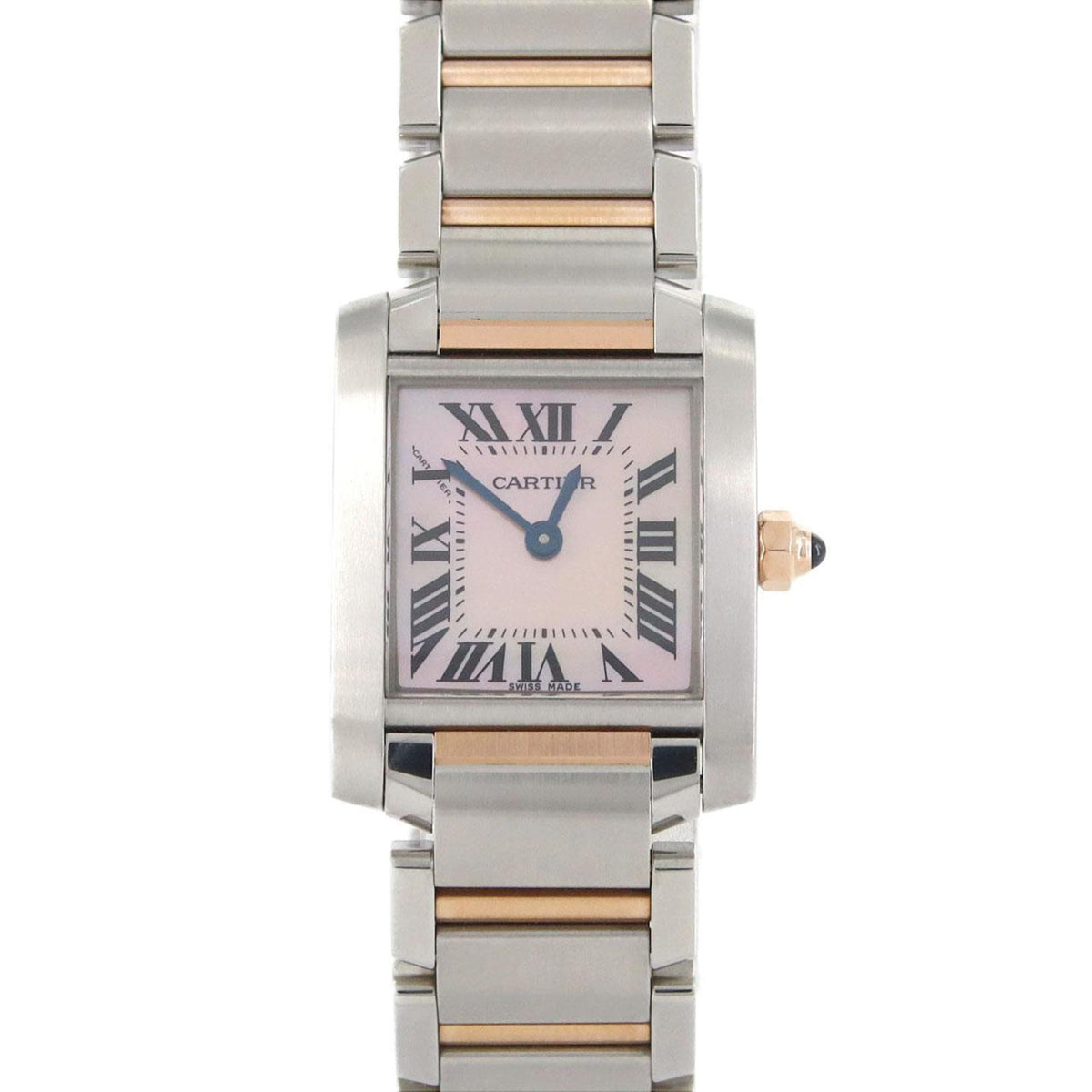 Pre-Owned Cartier Tank Francaise SM PG Combi W51027Q4 SSxPG Wristwatch Quartz
