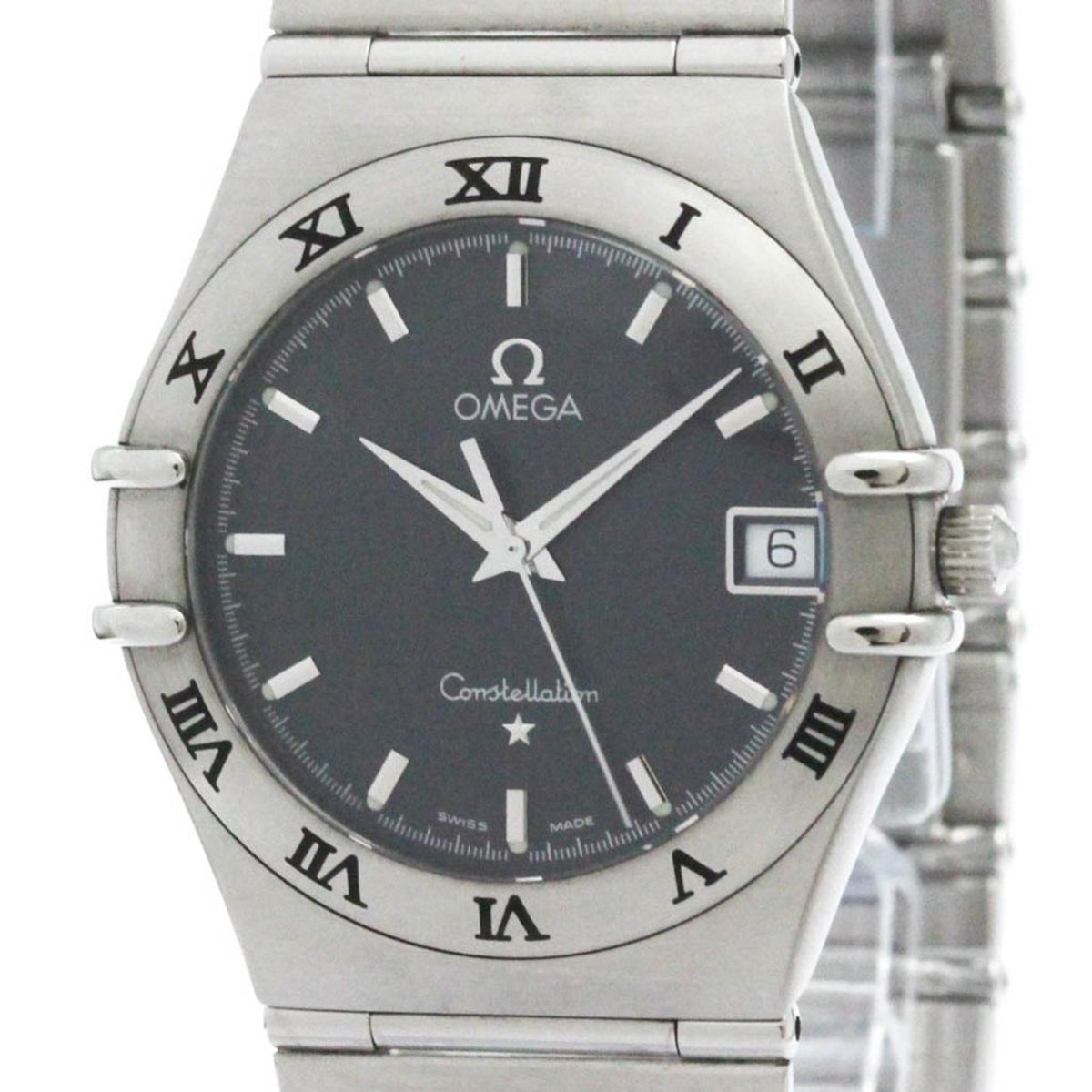 Pre-Owned OMEGA Constellation Stainless Steel Quartz Mens Watch 1512.40 Polished
