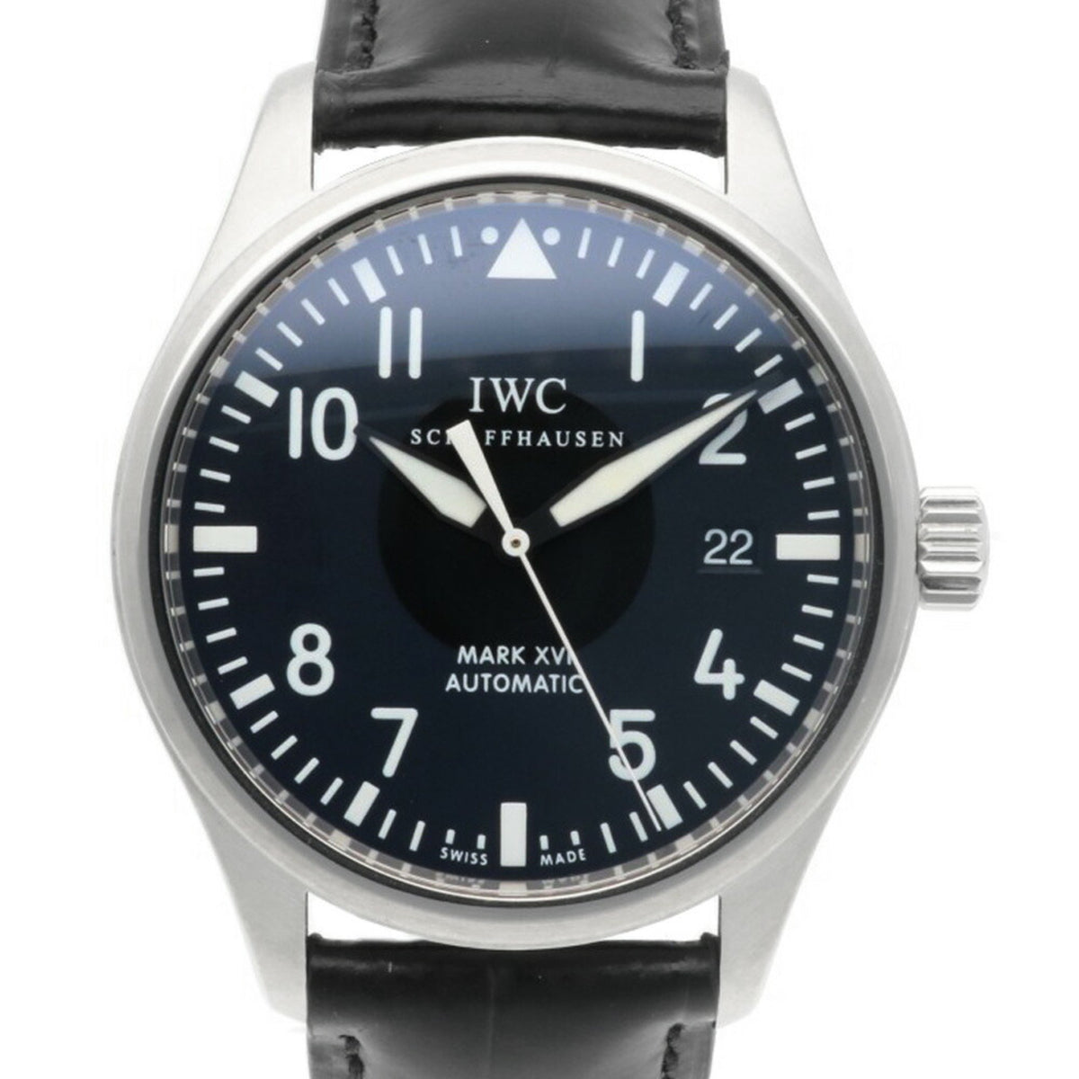 Pre-Owned IWC Schaffhausen Pilot Watch Mark 16 Wristwatch Stainless Steel IW325501 Automatic Men's SCHAFFHAUSEN