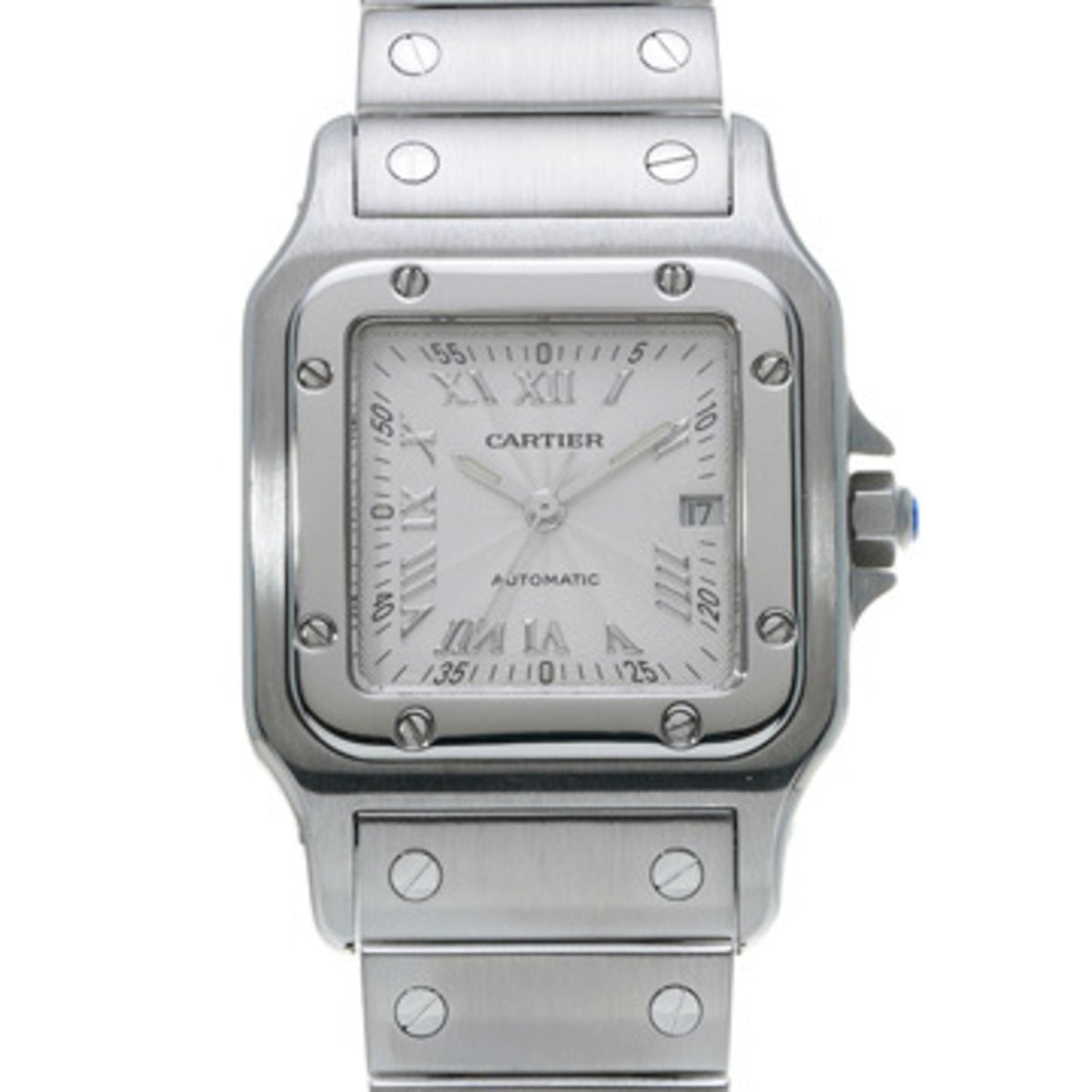 Gebrauchte Cartier Santos Galbee LM 20. Jahrestag Limited Edition W20040D6 Silber Jungen Uhr Automatik 