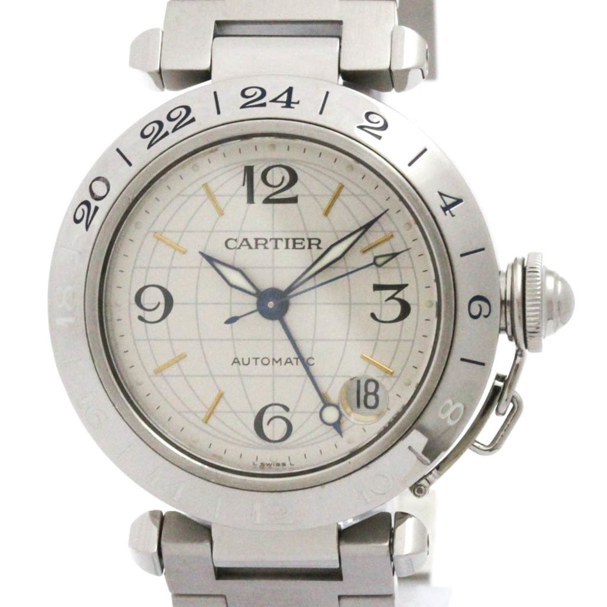 Gebrauchte CARTIER Pasha C Meridian Stahl Automatik Unisex Uhr W31029M7 