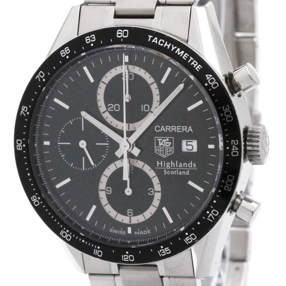 Pre-Owned TAG HEUER Carrera Highland Scotland Chronograph Watch CV2012 Polished
