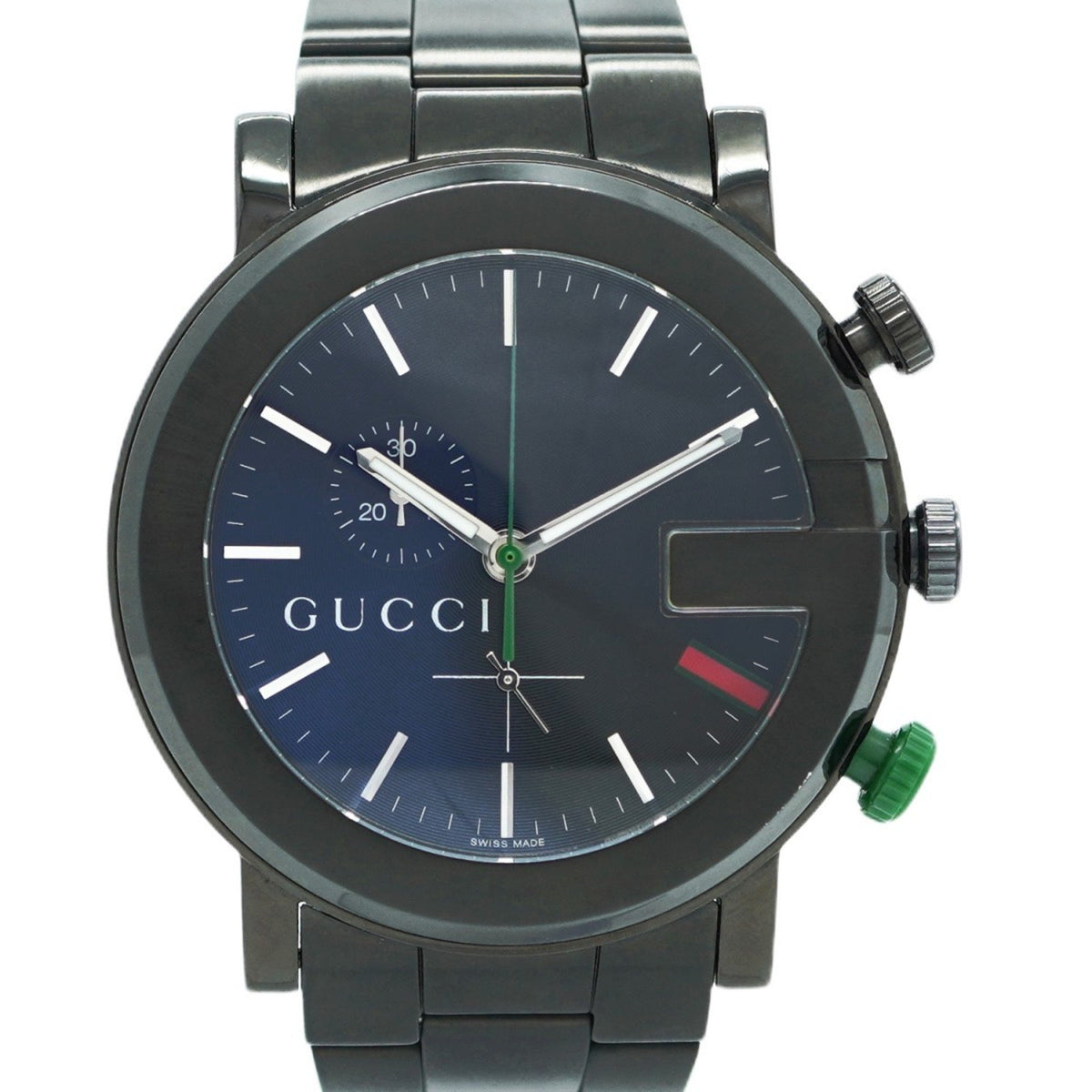 Pre-Owned Gucci 101M YA101331 Black Dial Men's Watch