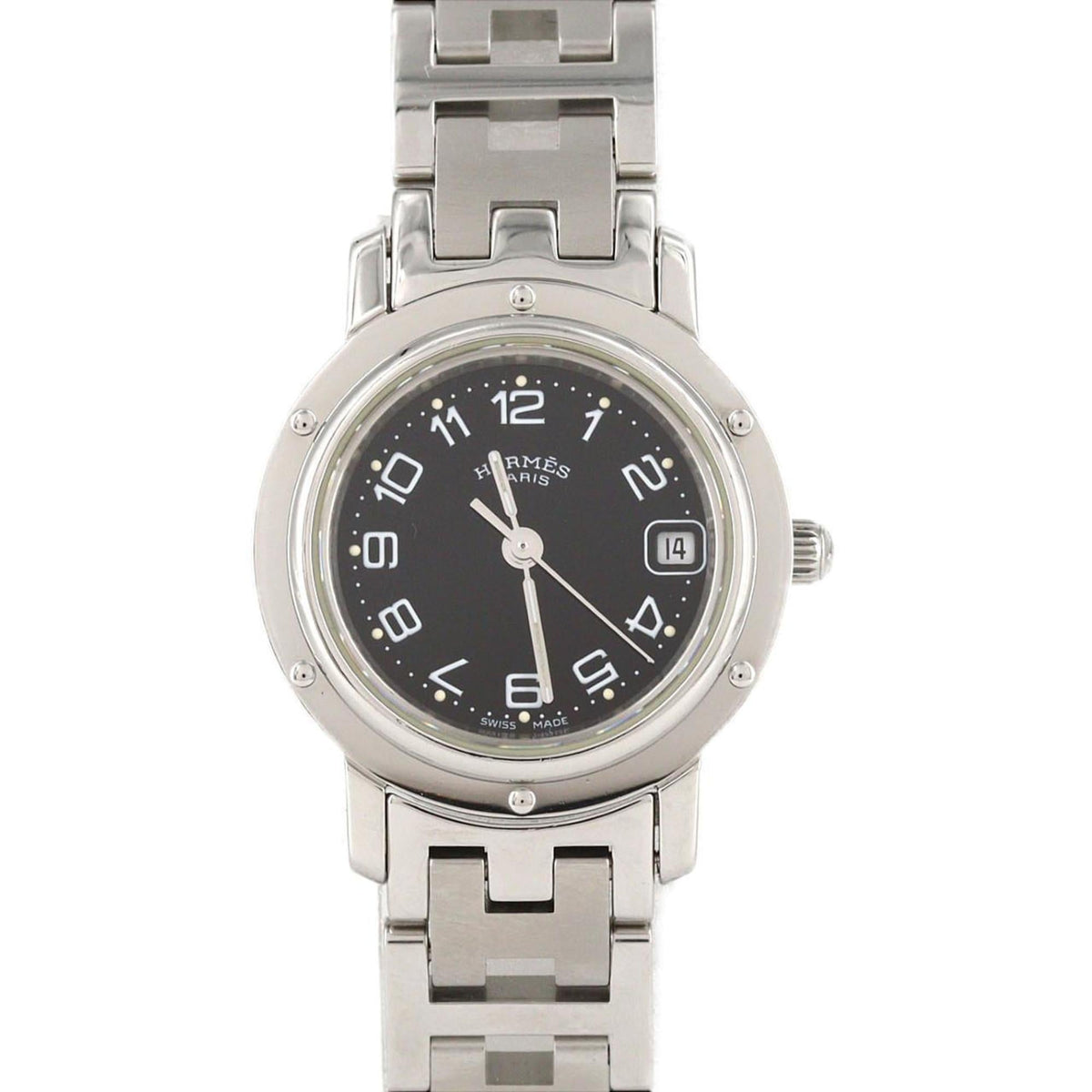 Pre-Owned Herm?s Clipper CL4.210 Stainless Steel Quartz Watch