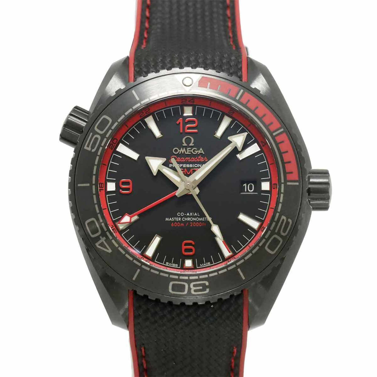 Pre-Owned OMEGA Seamaster Planet Ocean 600M Co-Axial GMT Deep Black 215 92 46 22 01 003 Men's Automatic Watch