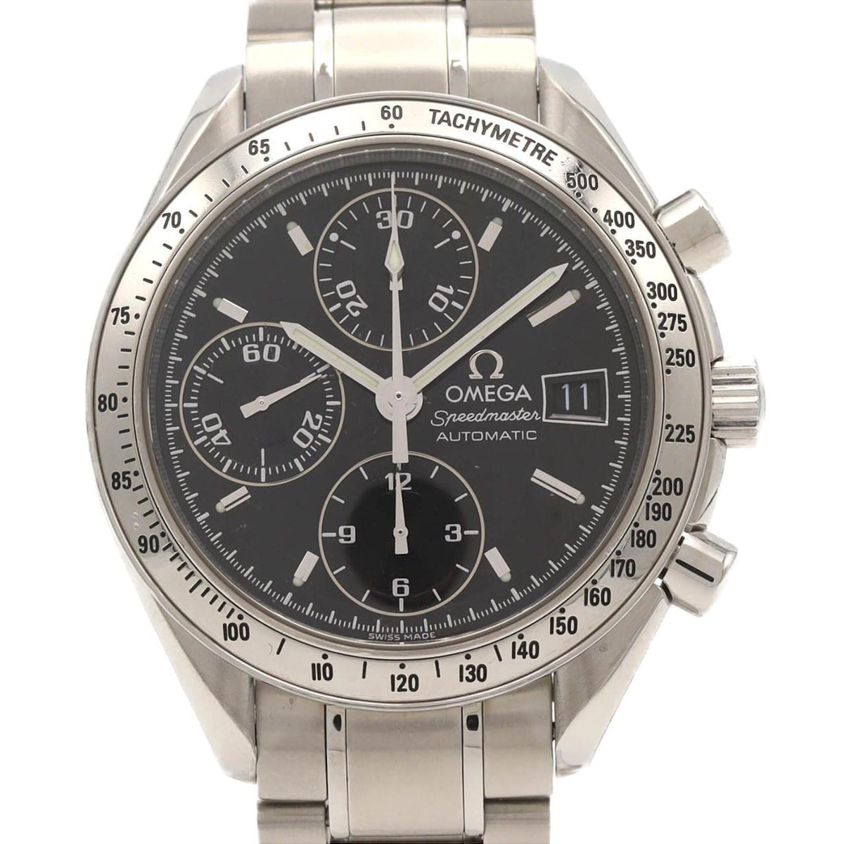 Pre-Owned Omega Speedmaster Date 3513.50 Stainless Steel Automatic Watch
