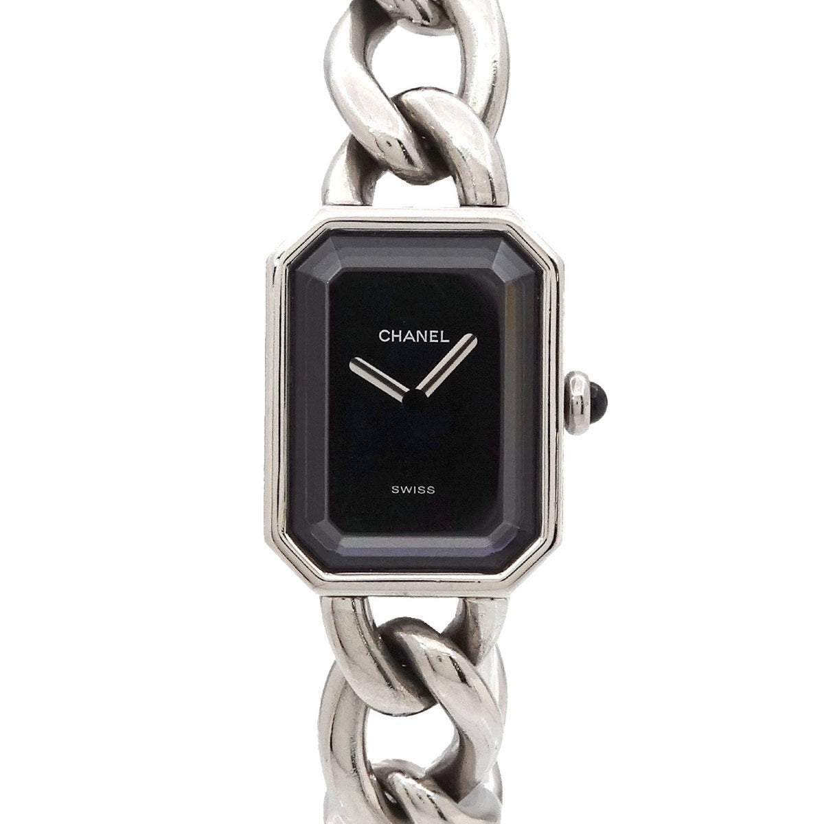 Pre-Owned CHANEL Premiere Women's Watch, Size M, H0452, Black Quartz Movement