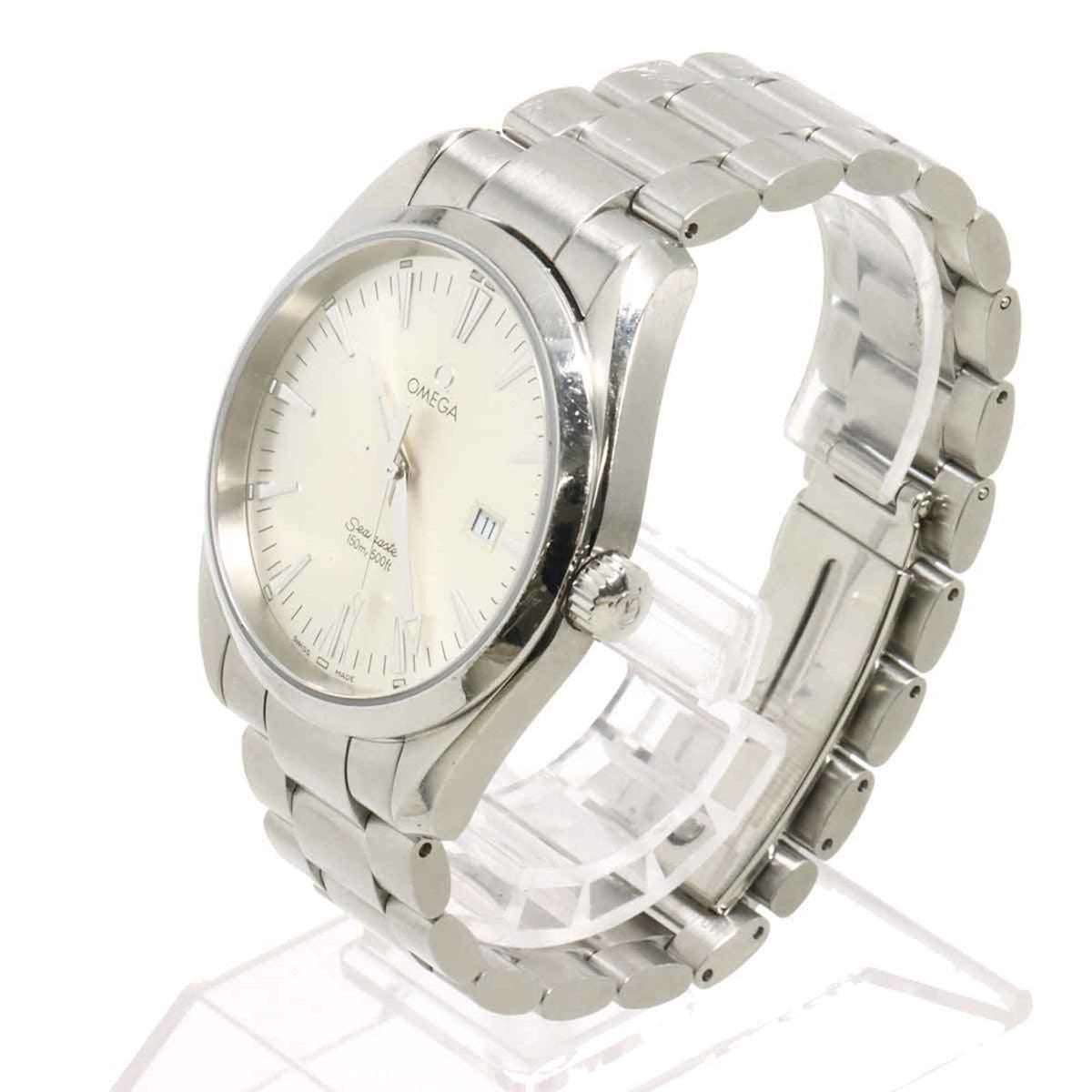 Pre-Owned Omega Seamaster Aqua Terra 2517 30 Men's Watch, Date, Silver, Quartz Watch