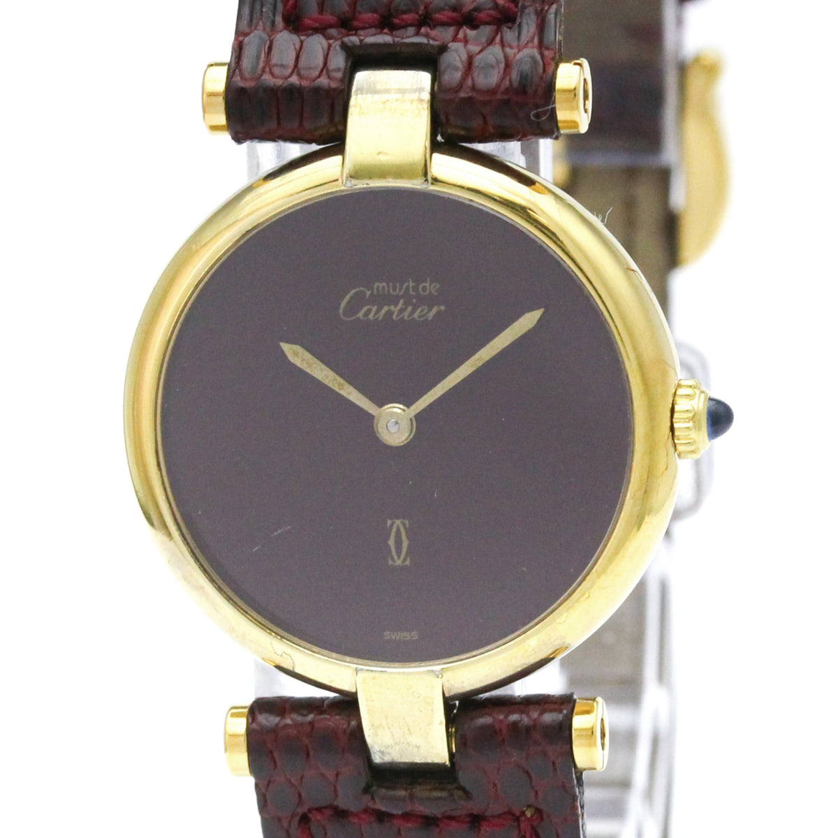 Pre-Owned CARTIER Must Vendome Vermeil Gold Plated Quartz Ladies Watch 590004