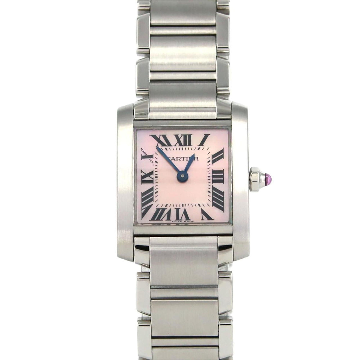 Pre-Owned Cartier Tank Fran?aise SM W51028Q3 Stainless Steel Quartz Watch