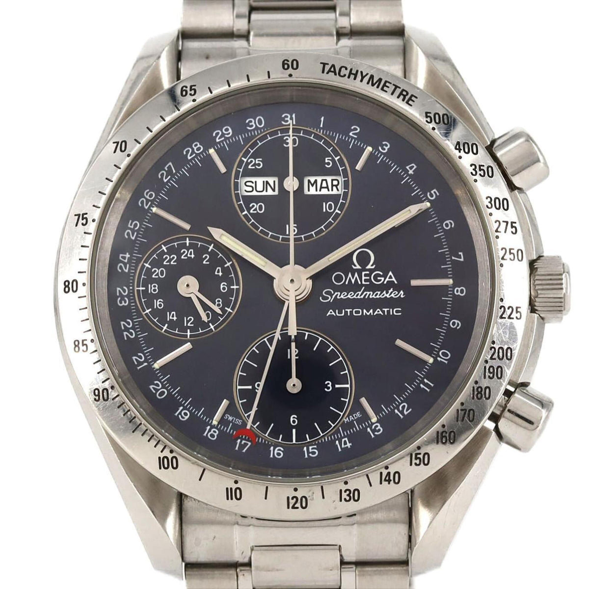 Pre-Owned Omega Speedmaster Day-Date 3521.80 Stainless Steel Automatic Watch