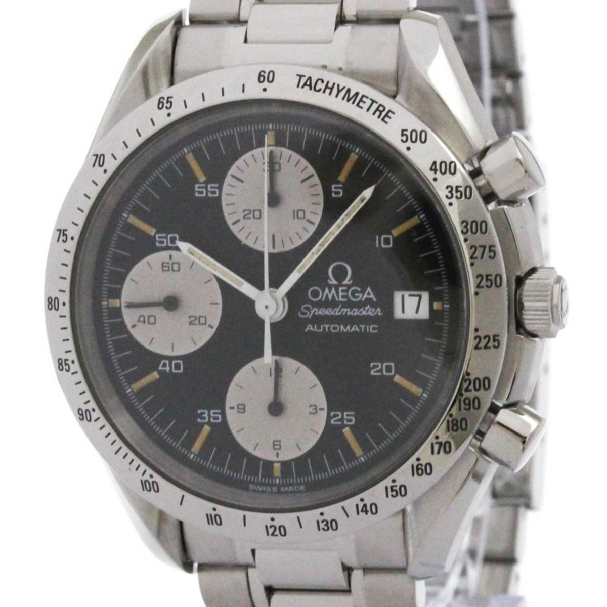 Pre-Owned OMEGA Speedmaster Date Steel Automatic Mens Watch 3511.50 Polished
