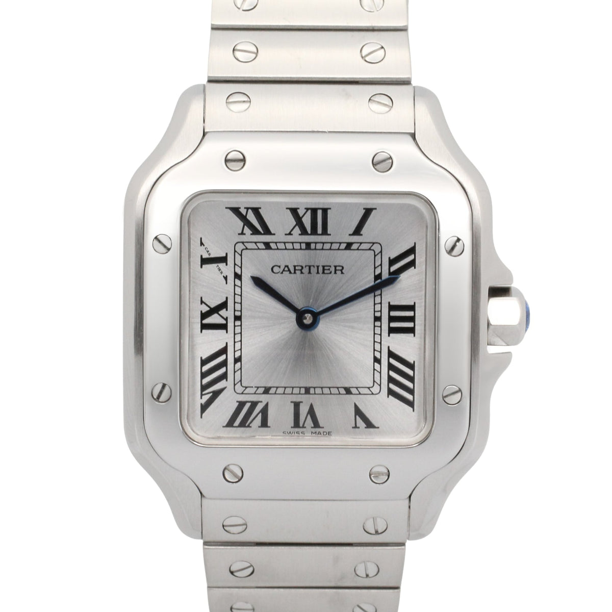 Pre-Owned Cartier Santos de SM Watch, Stainless Steel, Ladies, Silver Tone, WSSA0082