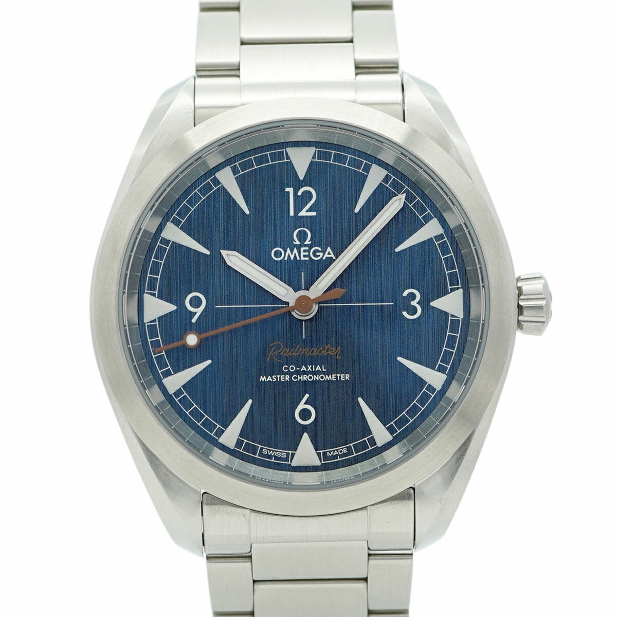 Pre-Owned Omega Railmaster 220.10.40.20.03.001 Navy Dial Men's Watch