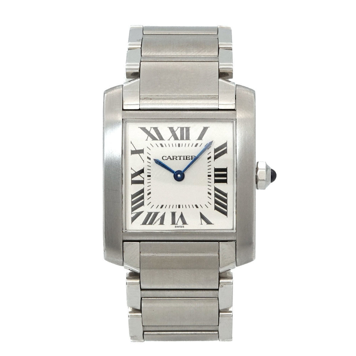 Pre-Owned Cartier Tank Fran?aise MM W51003Q3 Boys' Ivory Quartz Watch