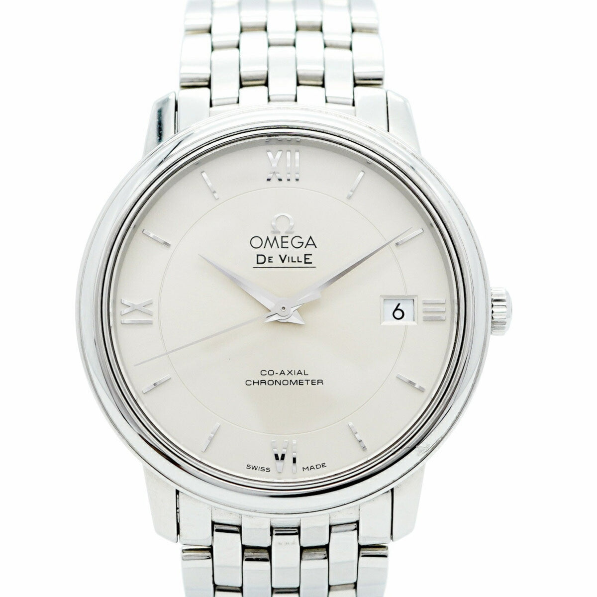 Pre-Owned Omega De Ville 424.10.37.20.02.001 Silver Dial Men's Watch