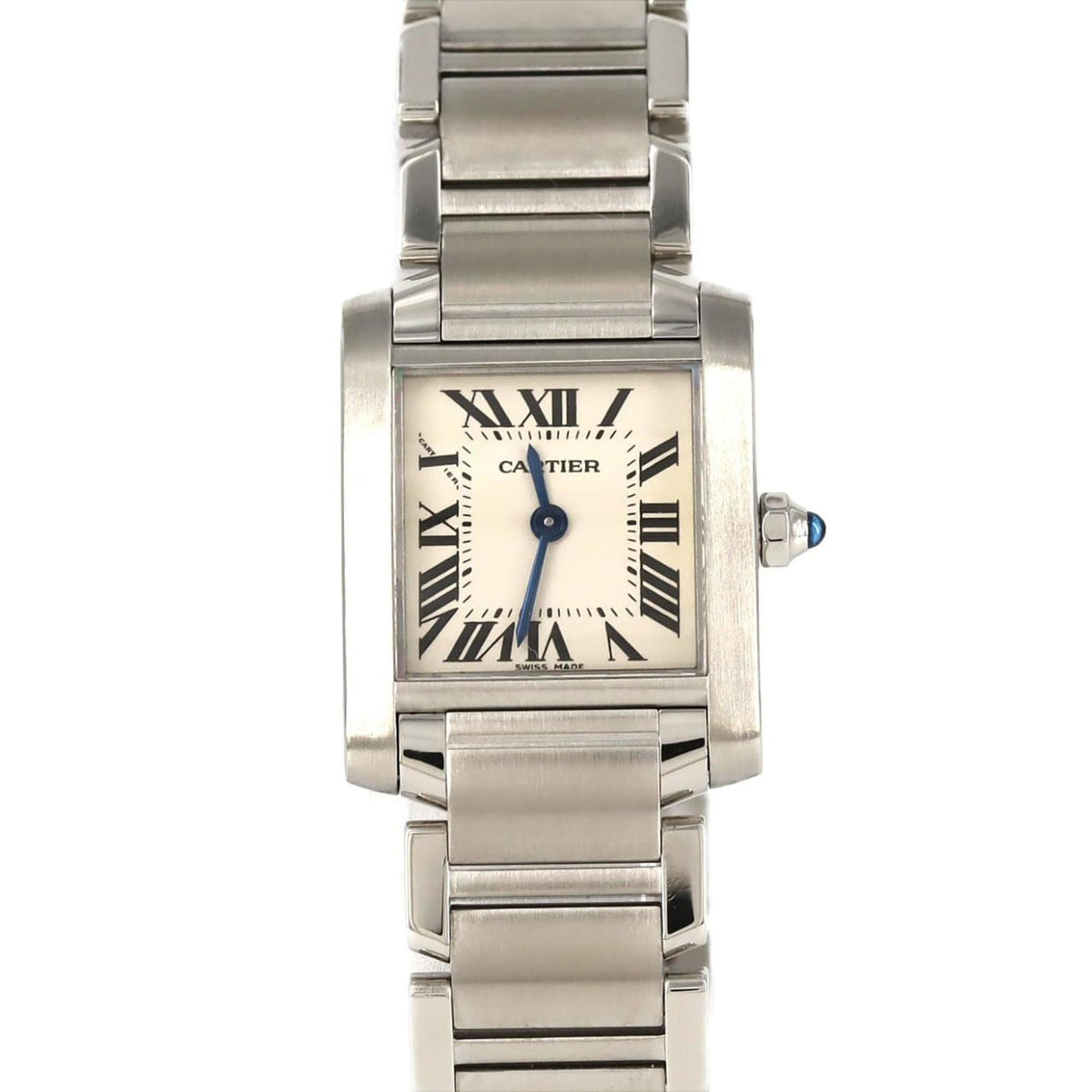 Pre-Owned Cartier Tank Fran?aise SM W51008Q3 Stainless Steel Quartz Watch