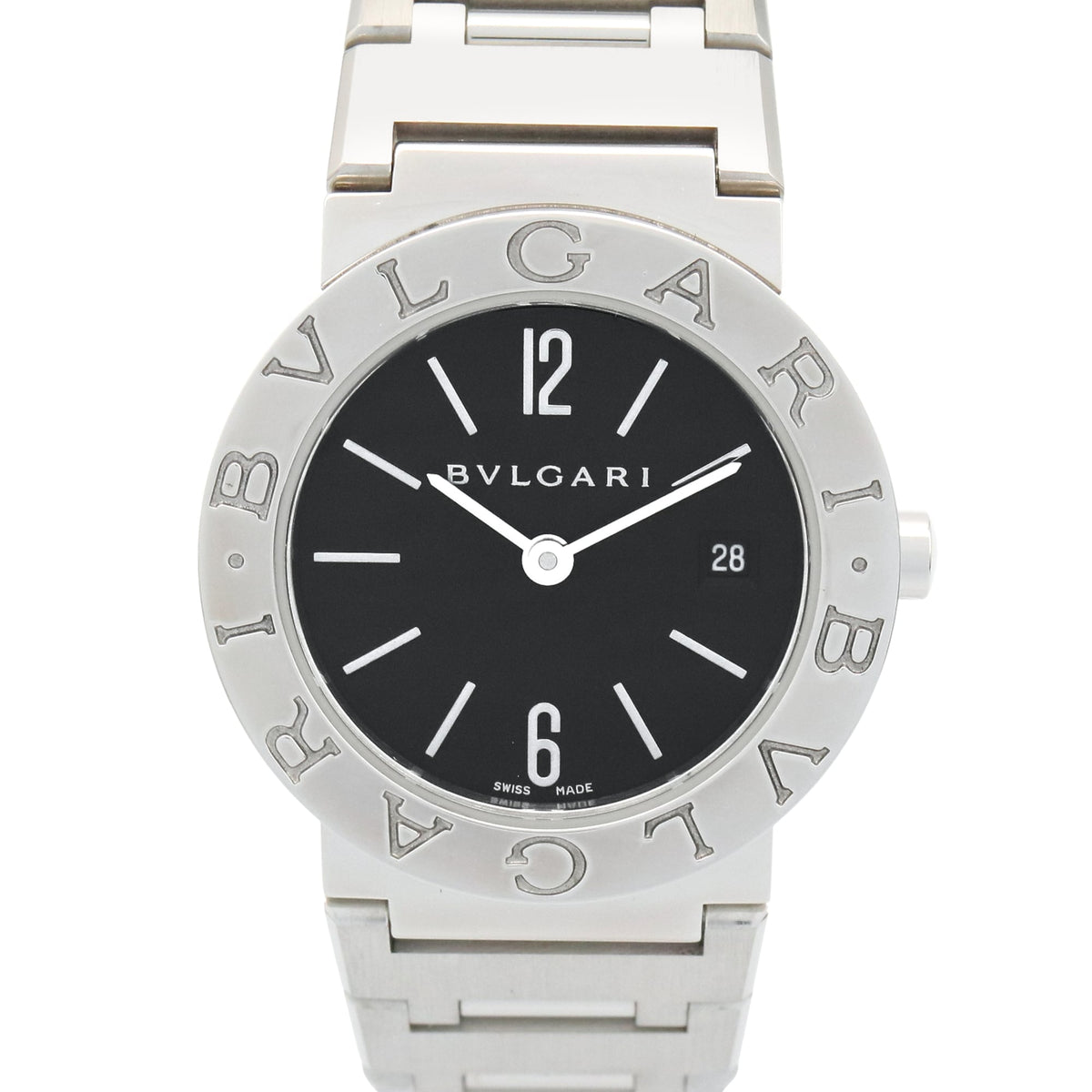 Pre-Owned Bulgari BVLGARI Watch Stainless Steel Ladies Black BB26SS