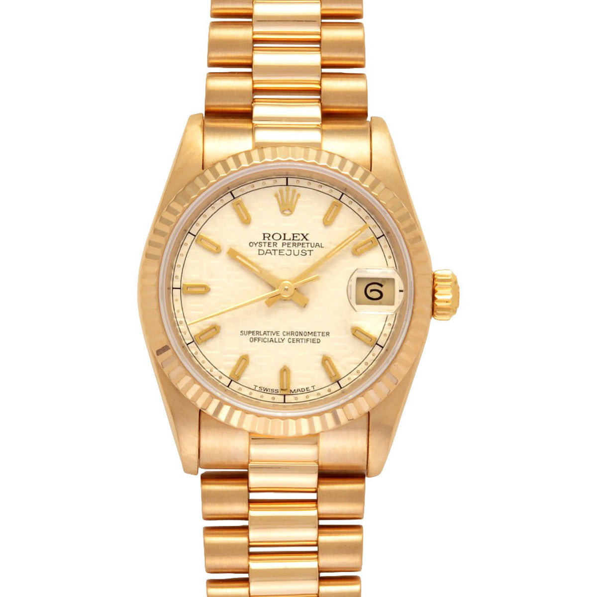 Pre-Owned Rolex ROLEX 68278 S-series watch, automatic, ivory dial, K18YG, yellow gold, solid computer, 98.6g, for boys