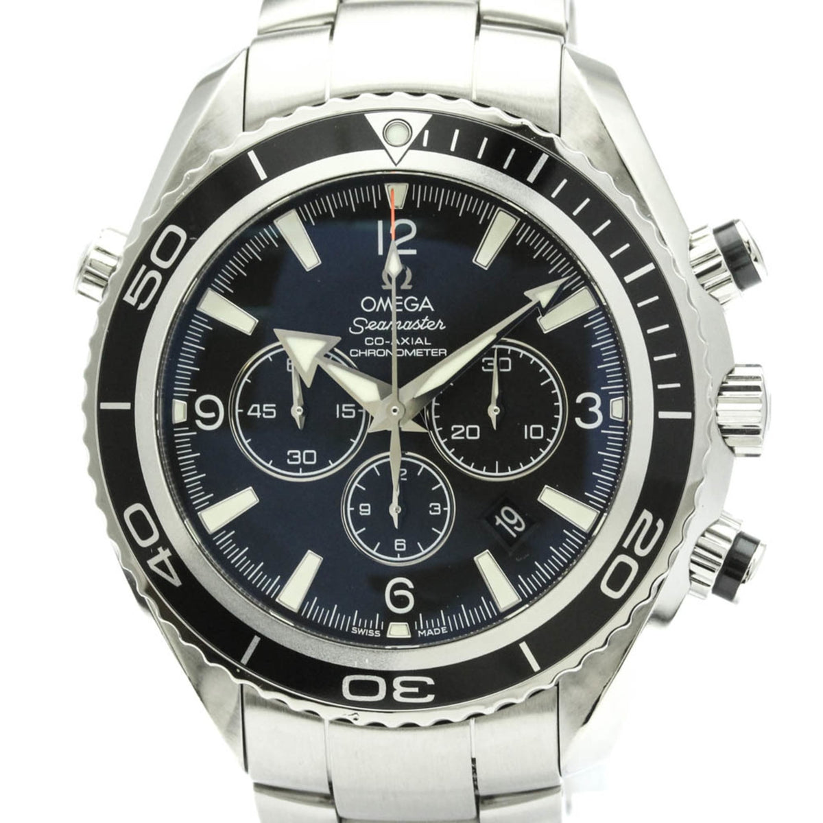 Pre-Owned OMEGA Seamaster Planet Ocean 600M Chronograph Watch 2210.50 Polished