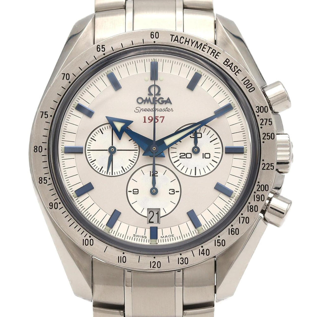 Pre-Owned Omega Speedmaster Broad Arrow 1957 321.10.42.50.02.001 Stainless Steel Automatic Watch