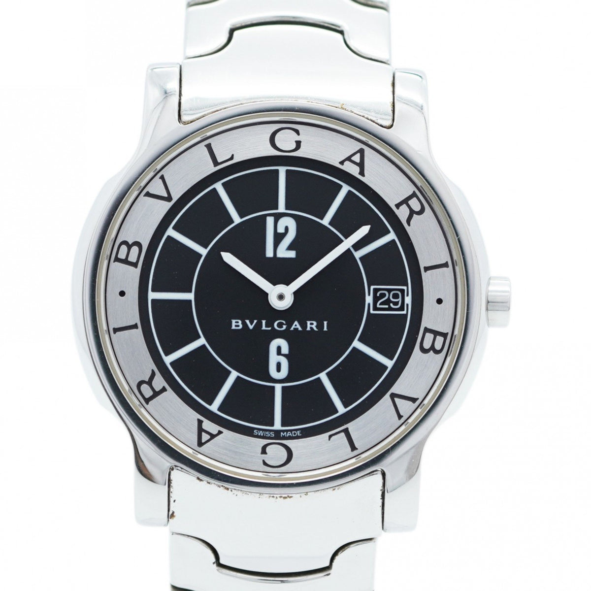 Montre homme Bvlgari Solotempo ST35S d'occasion à cadran noir 