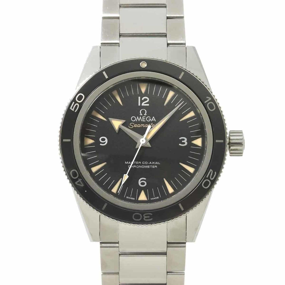 Pre-Owned OMEGA Seamaster 300 Master Co-Axial 233 30 41 21 01 001 Chronometer Men's Watch Black Automatic