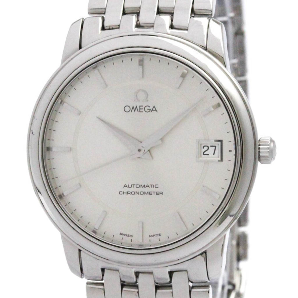 Pre-Owned OMEGA De Ville Prestige Steel Automatic Mes Watch 4500.31 Polished