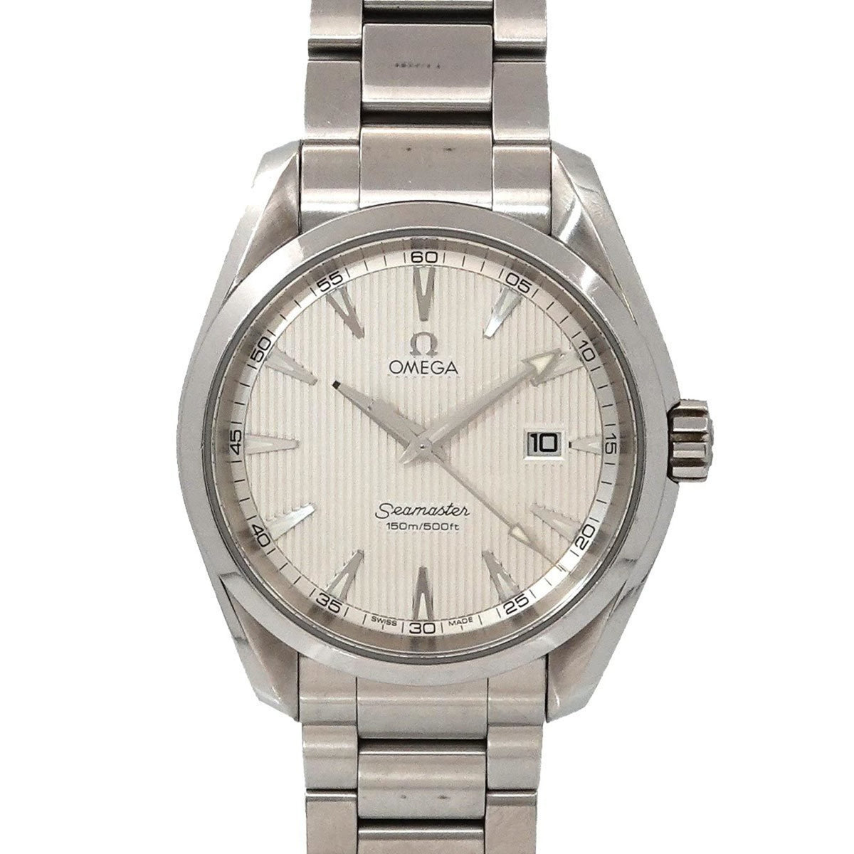 Pre-Owned OMEGA Seamaster Aqua Terra 231 10 39 61 02 001 Men's Watch with Date Display, Silver Quartz Movement